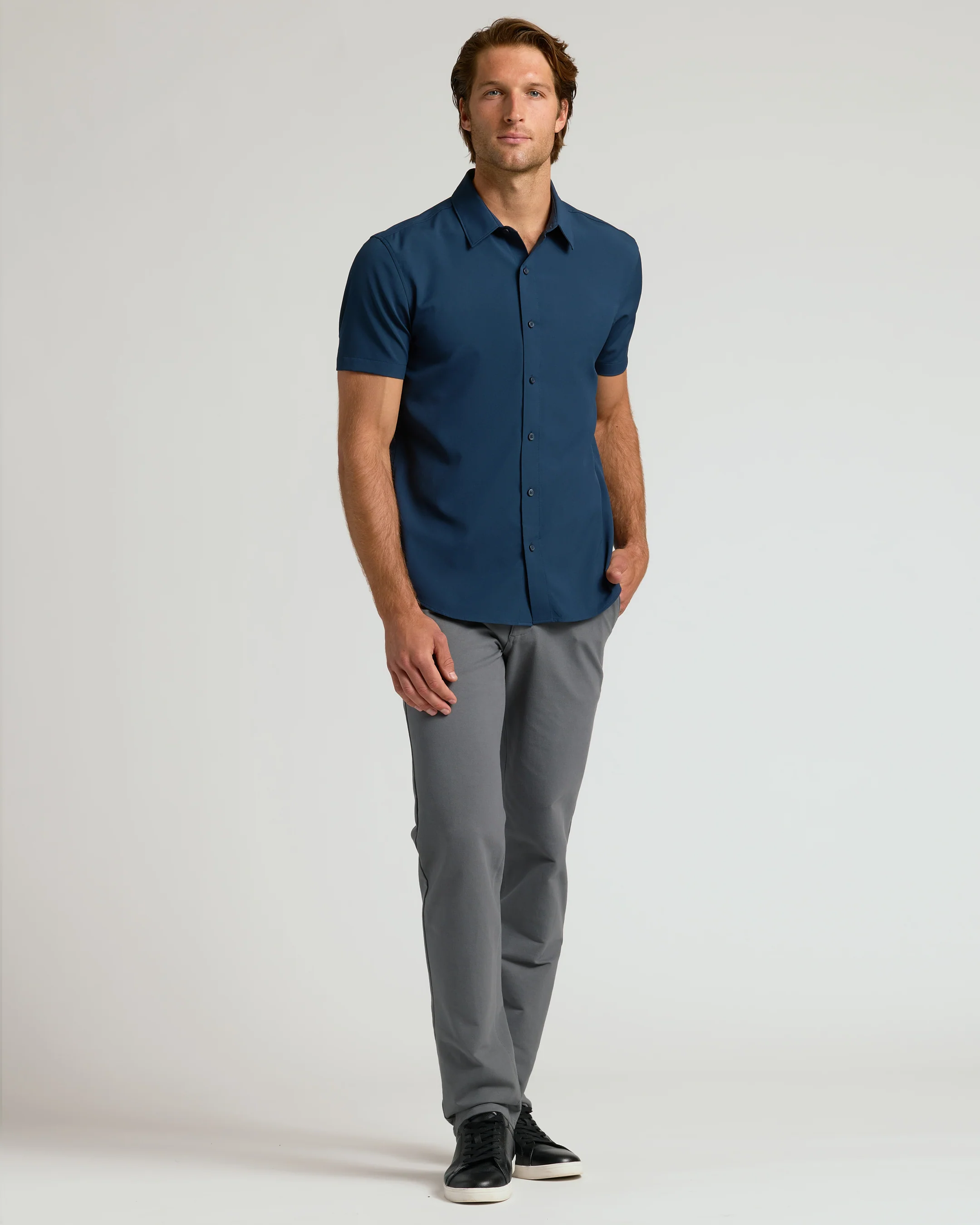 Navy Performance Dress Shirt - Image 6