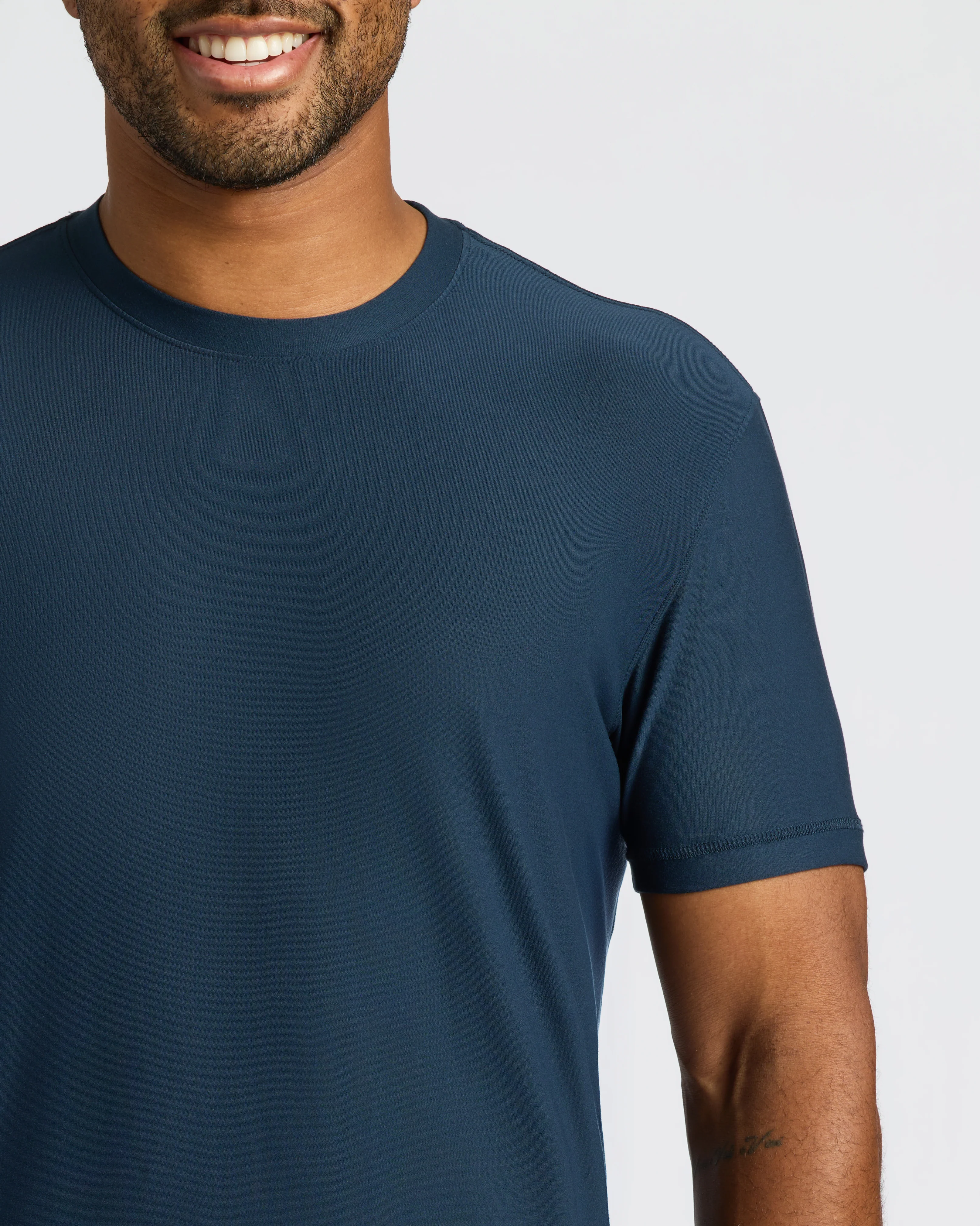 Navy Active Crew Neck Tee - Image 6
