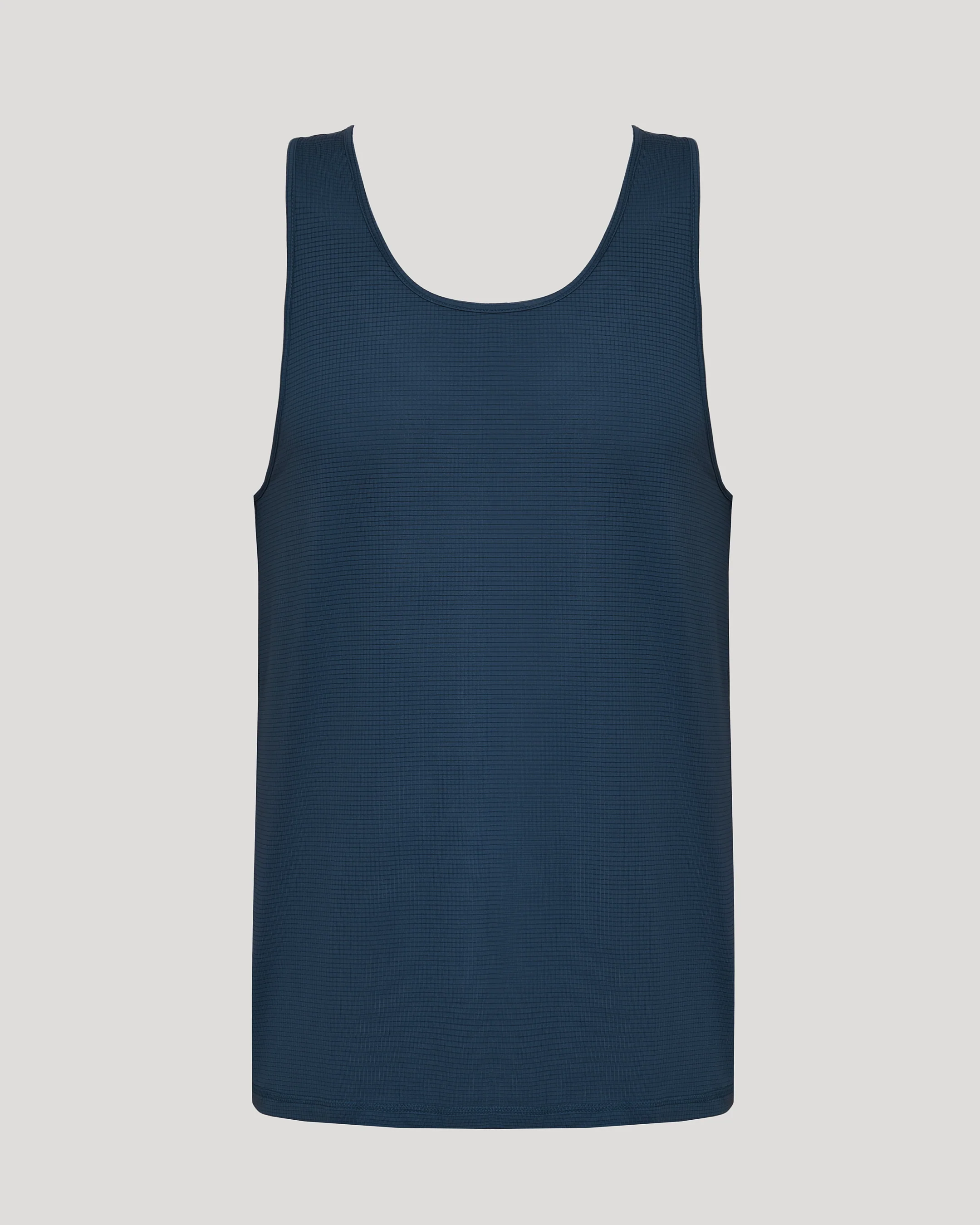 Navy Sleeveless Active Mesh Tank - Image 2