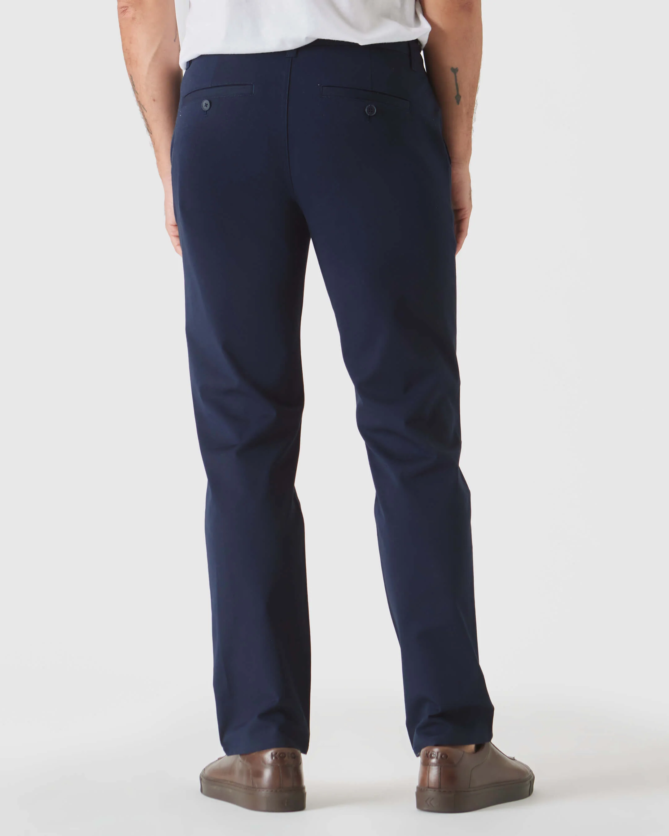 Navy Straight Twill Chino Pant - Image 3