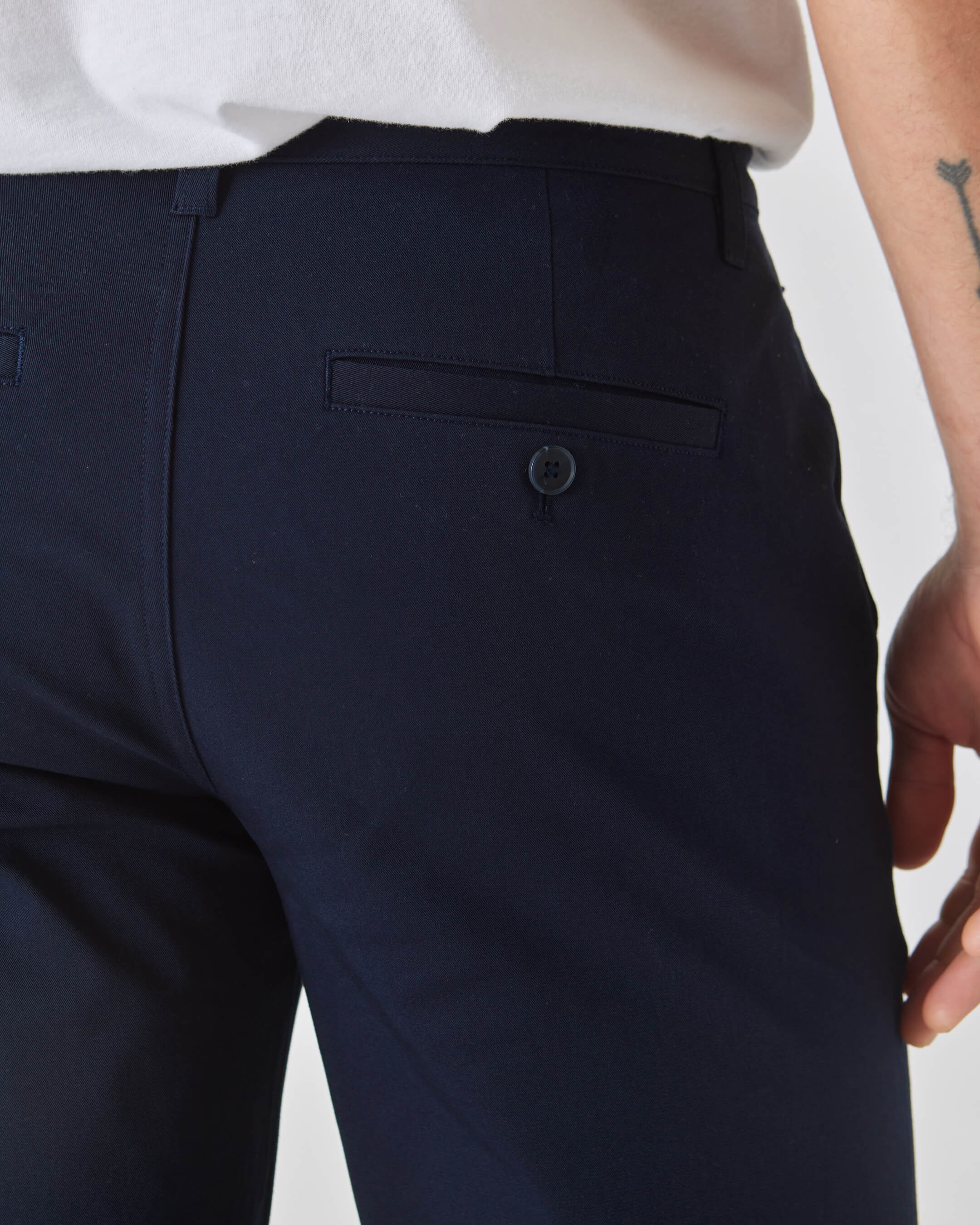 Navy Straight Twill Chino Pant - Image 5