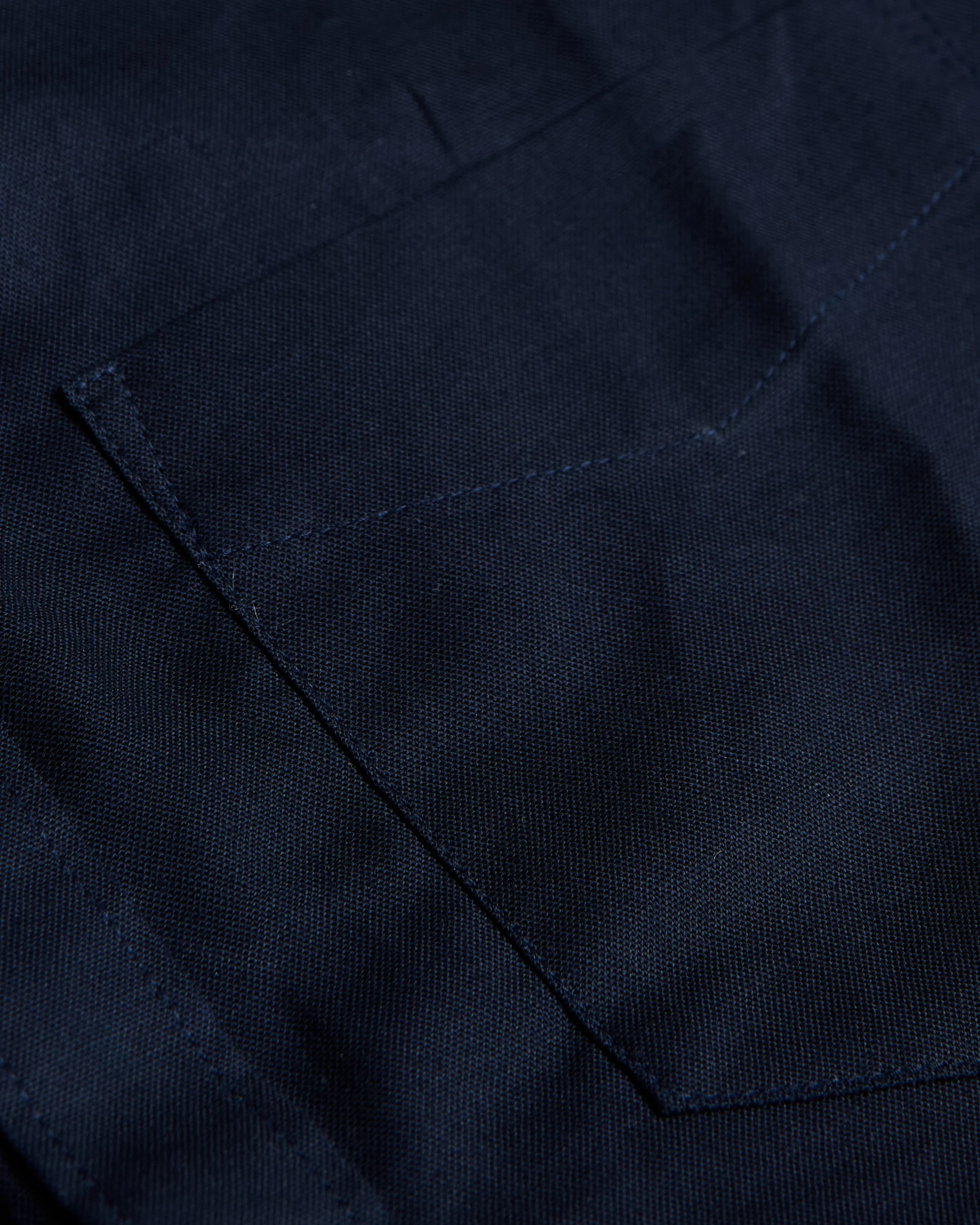 Navy Stretch Oxford Long Sleeve Button Up Shirt - Image 8