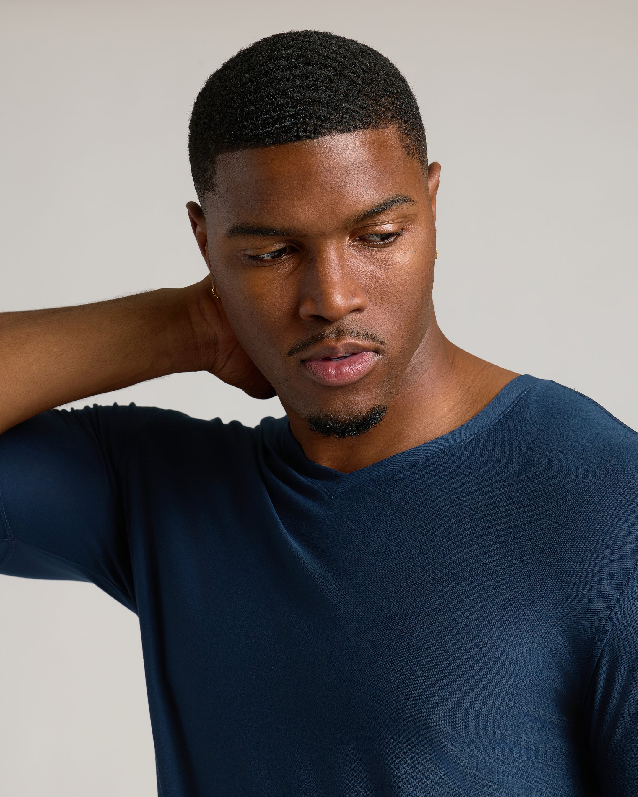 Navy Tall Active V-Neck - Image 5
