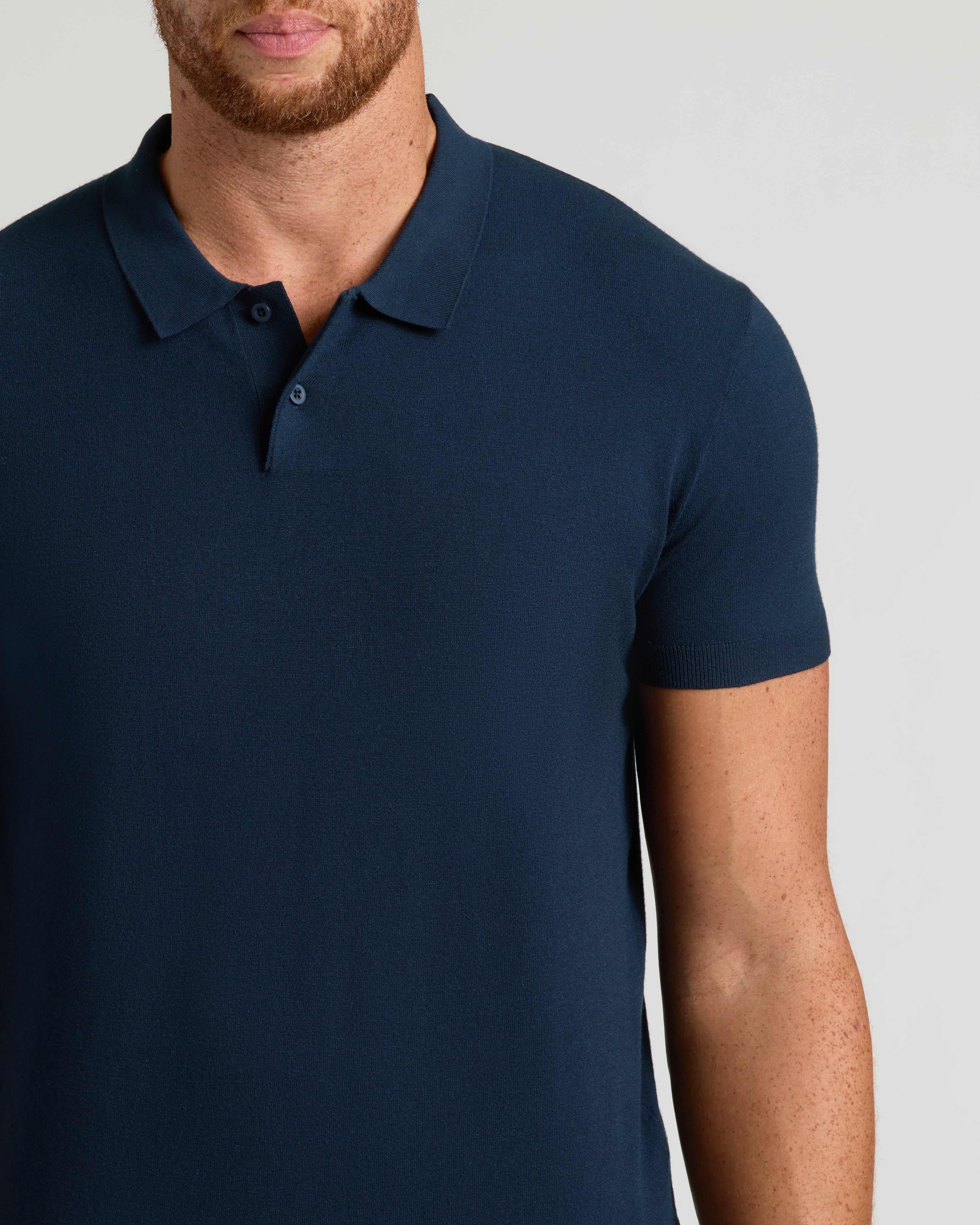Navy Tall Dressy Polo - Image 4