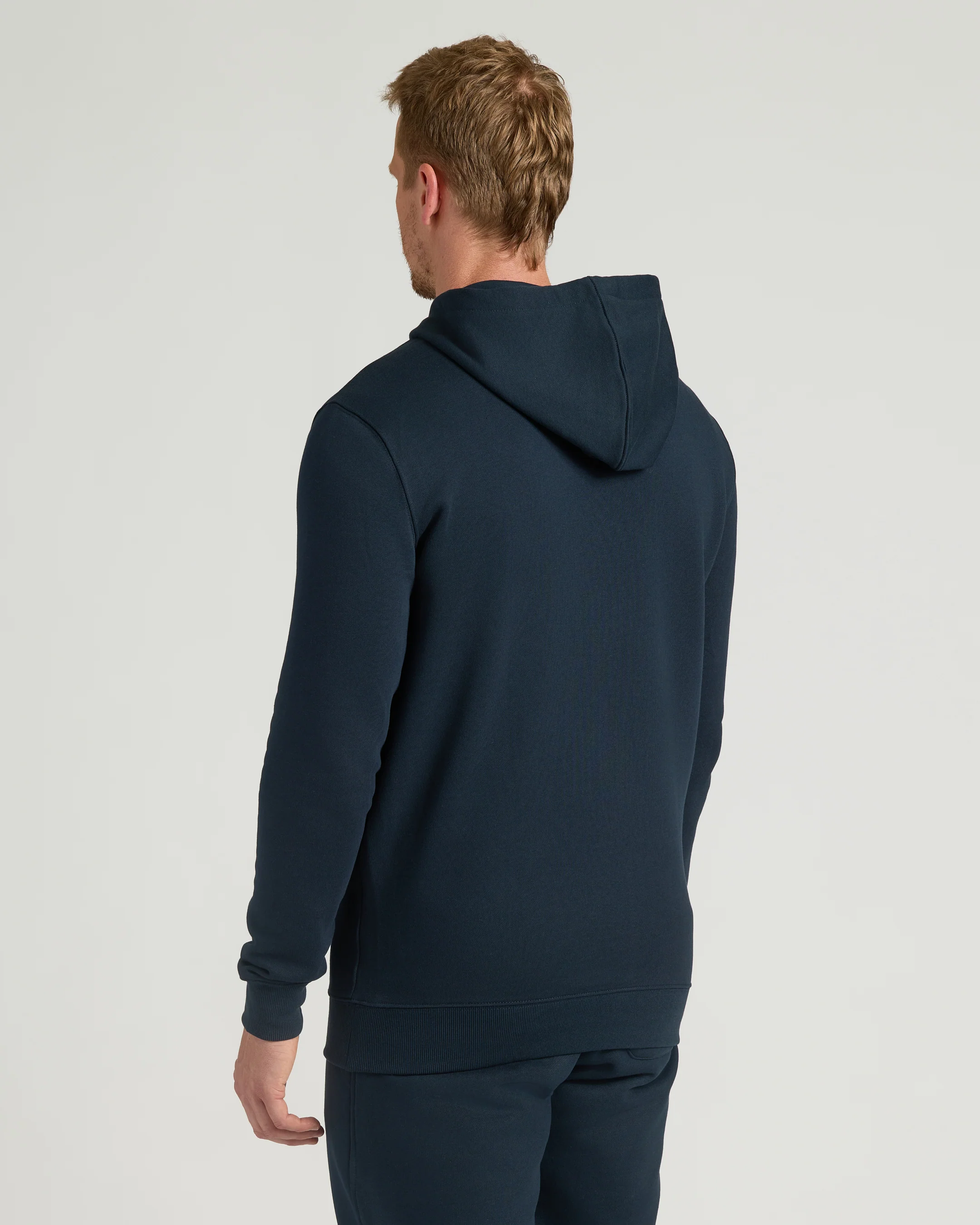 Navy Tall Fleece French Terry Pullover Hoodie - Image 3