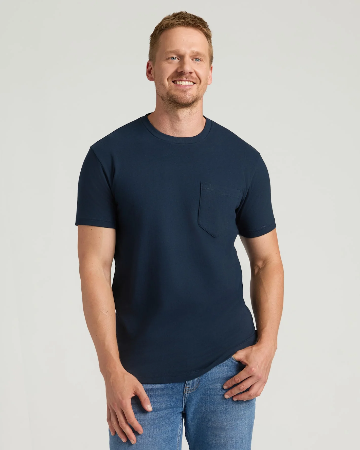 Navy Tall Heavyweight Pocket Crew - Image 5