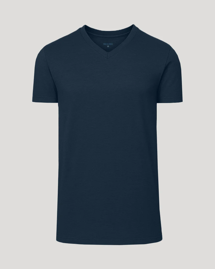 Navy Tall Short Sleeve V-Neck - Image 2