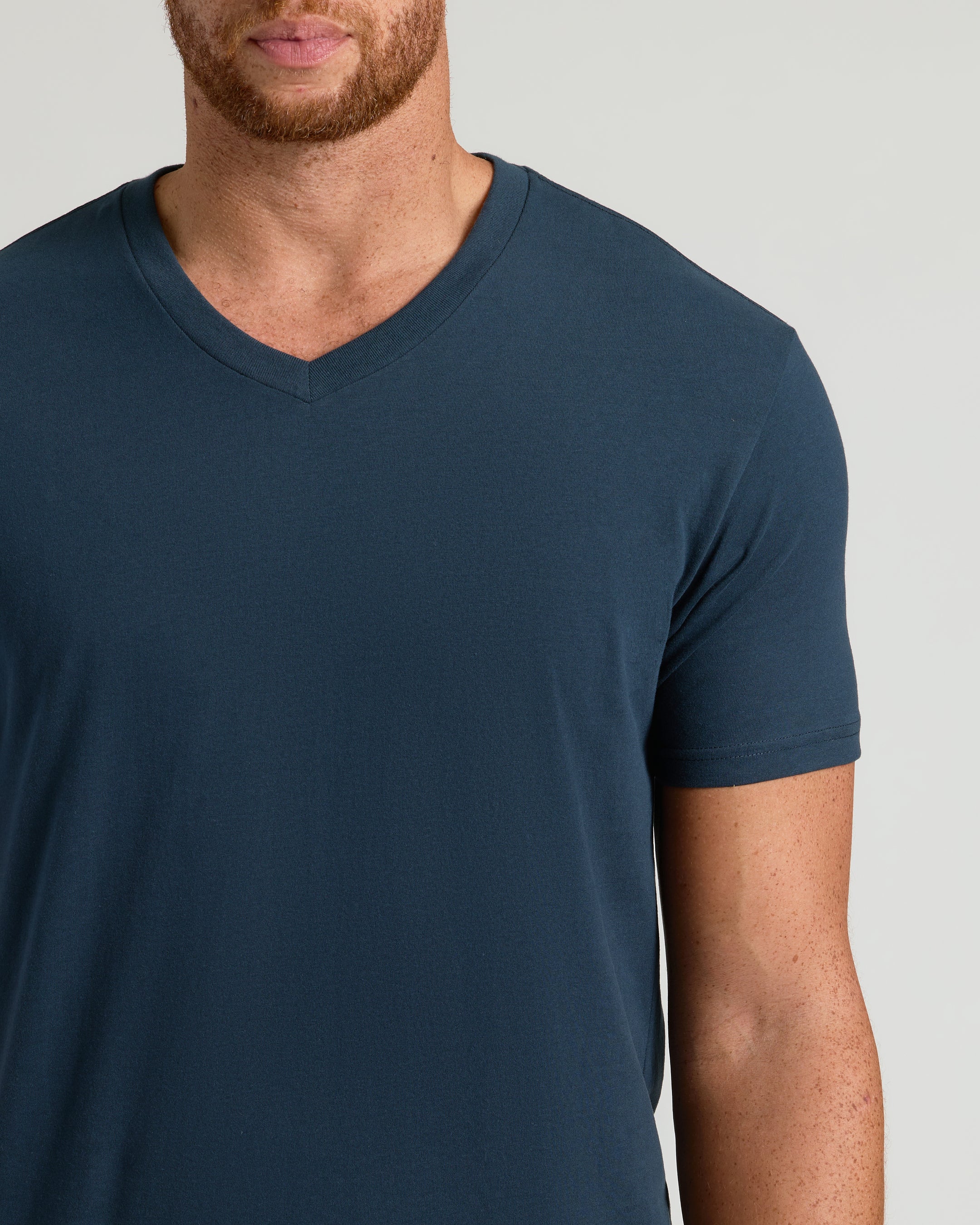 Navy Tall Short Sleeve V-Neck - Image 4