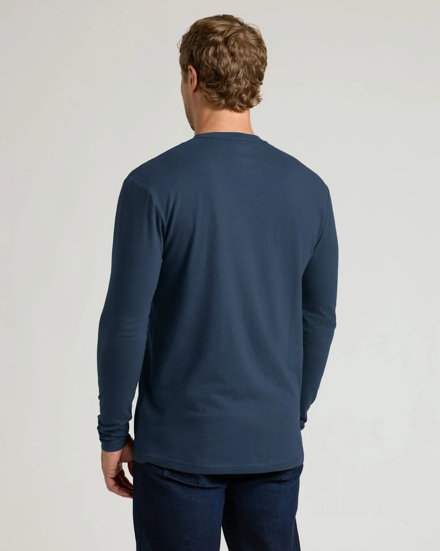 Navy Classic Long Sleeve Crew Neck - Image 5