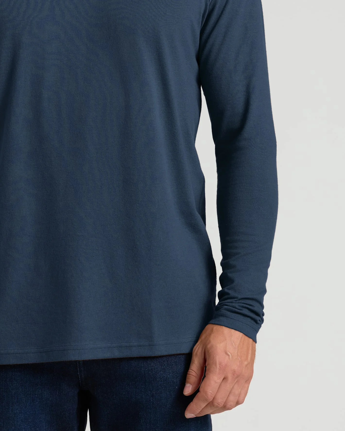 Navy Classic Long Sleeve Crew Neck - Image 8