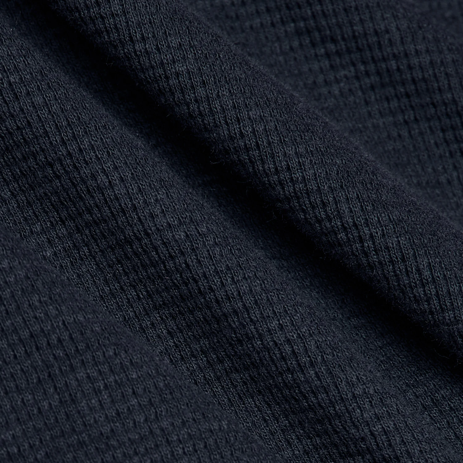 Navy Waffle Long Sleeve Crew Neck - Image 8