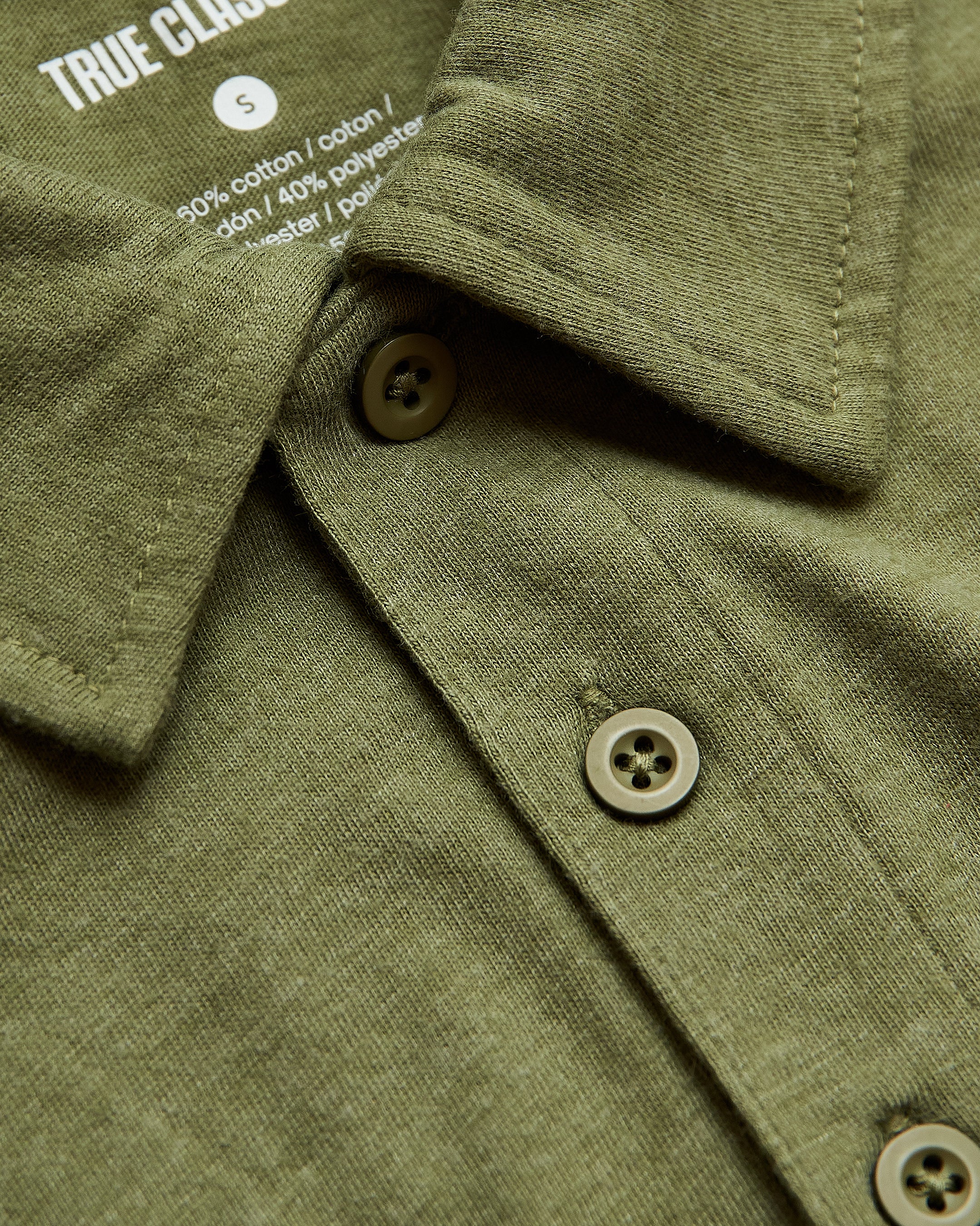 Olive Green Heather Polo - Image 8