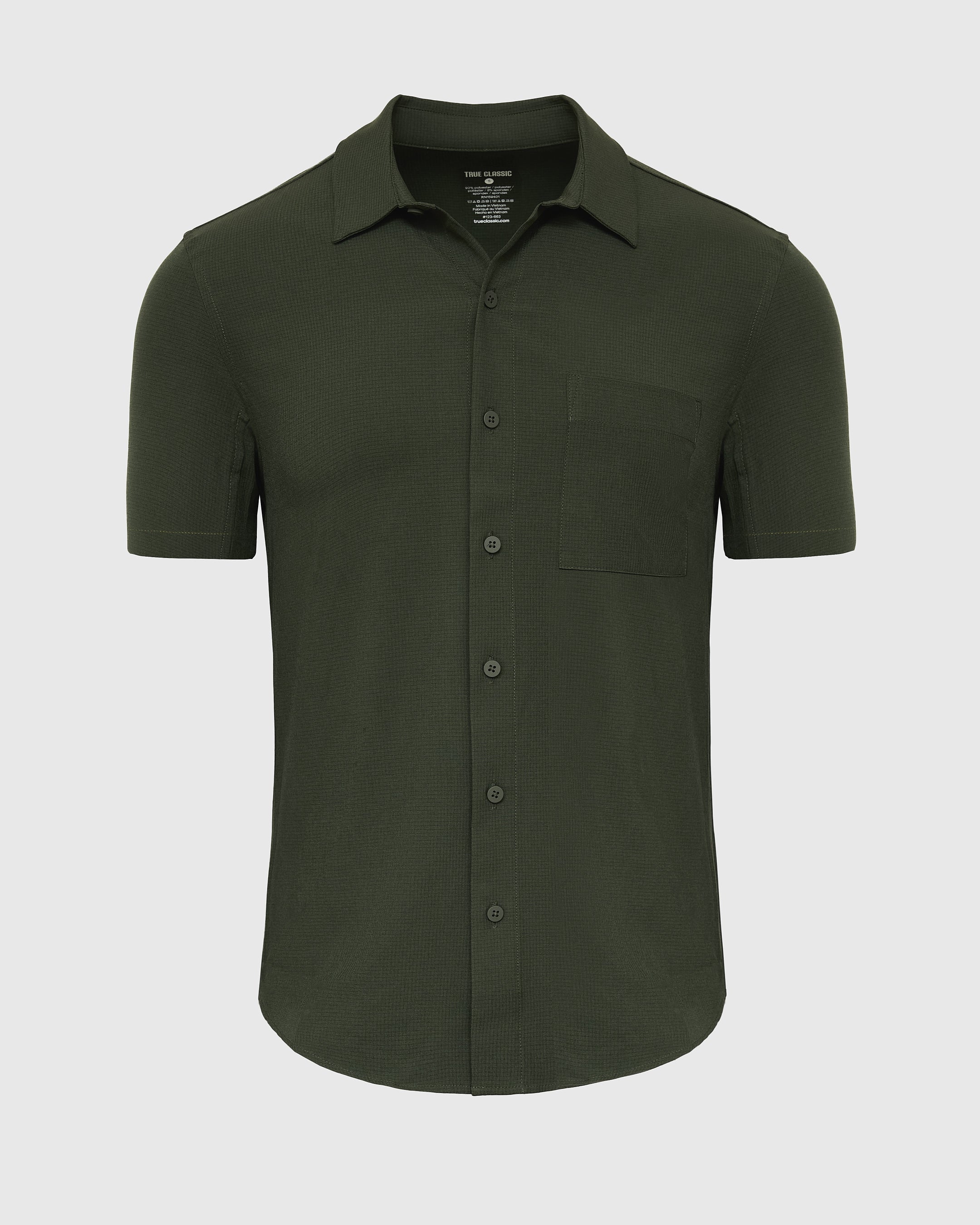 Olive Short Sleeve Ripstop Commuter Shirt - Image 2