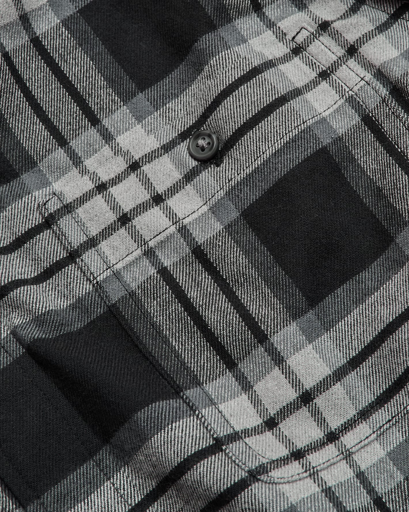 Onyx Plaid Long Sleeve Flannel Shirt - Image 8