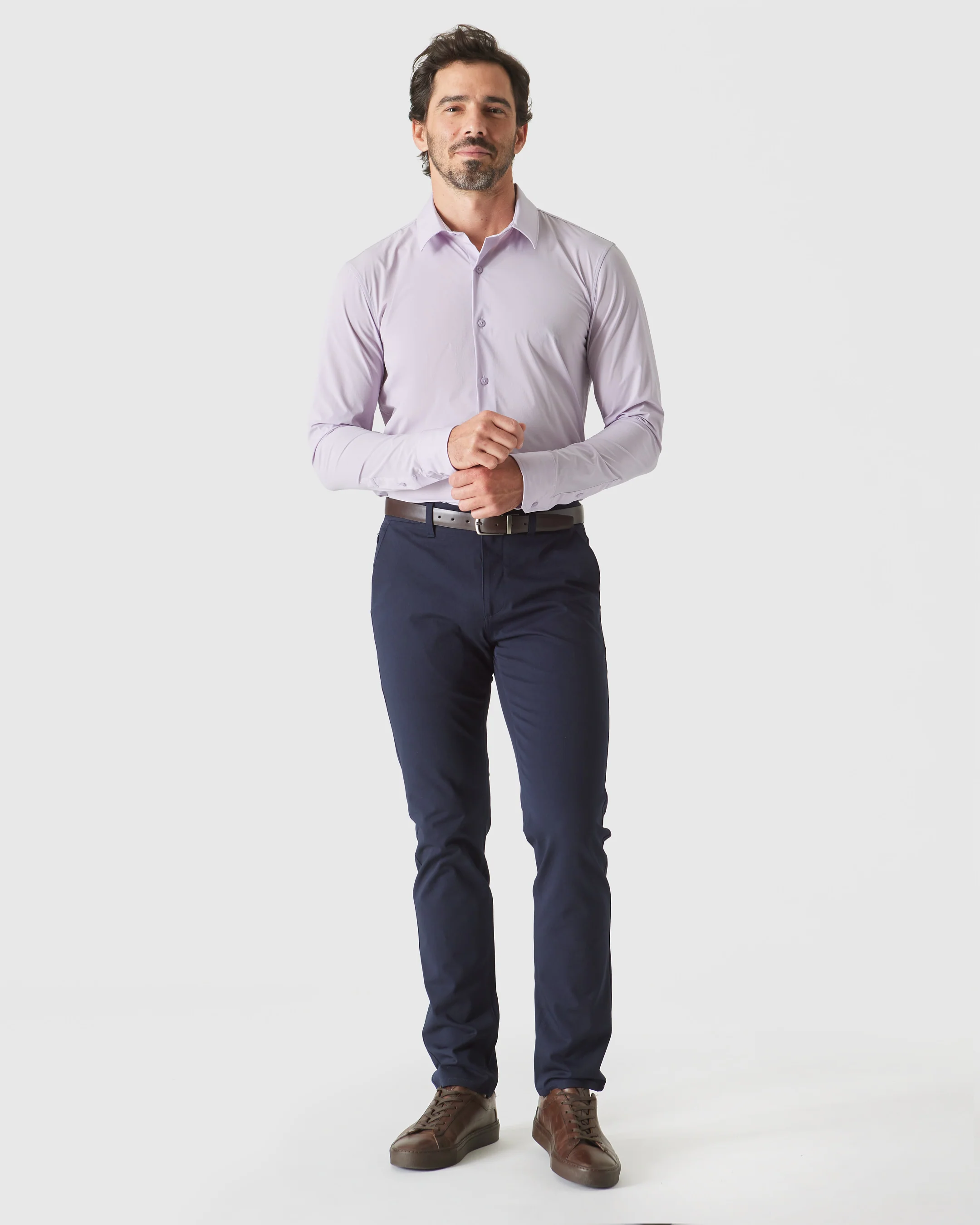Orchid Long Sleeve Lightweight Dress Shirt - Image 4