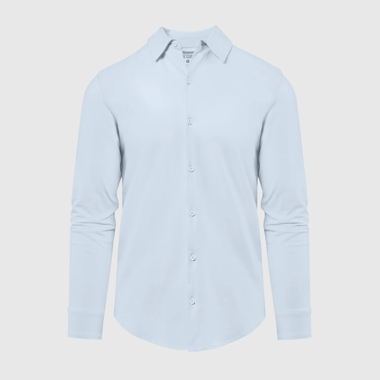 Pale Blue Long Sleeve Knit Shirt - Image 2