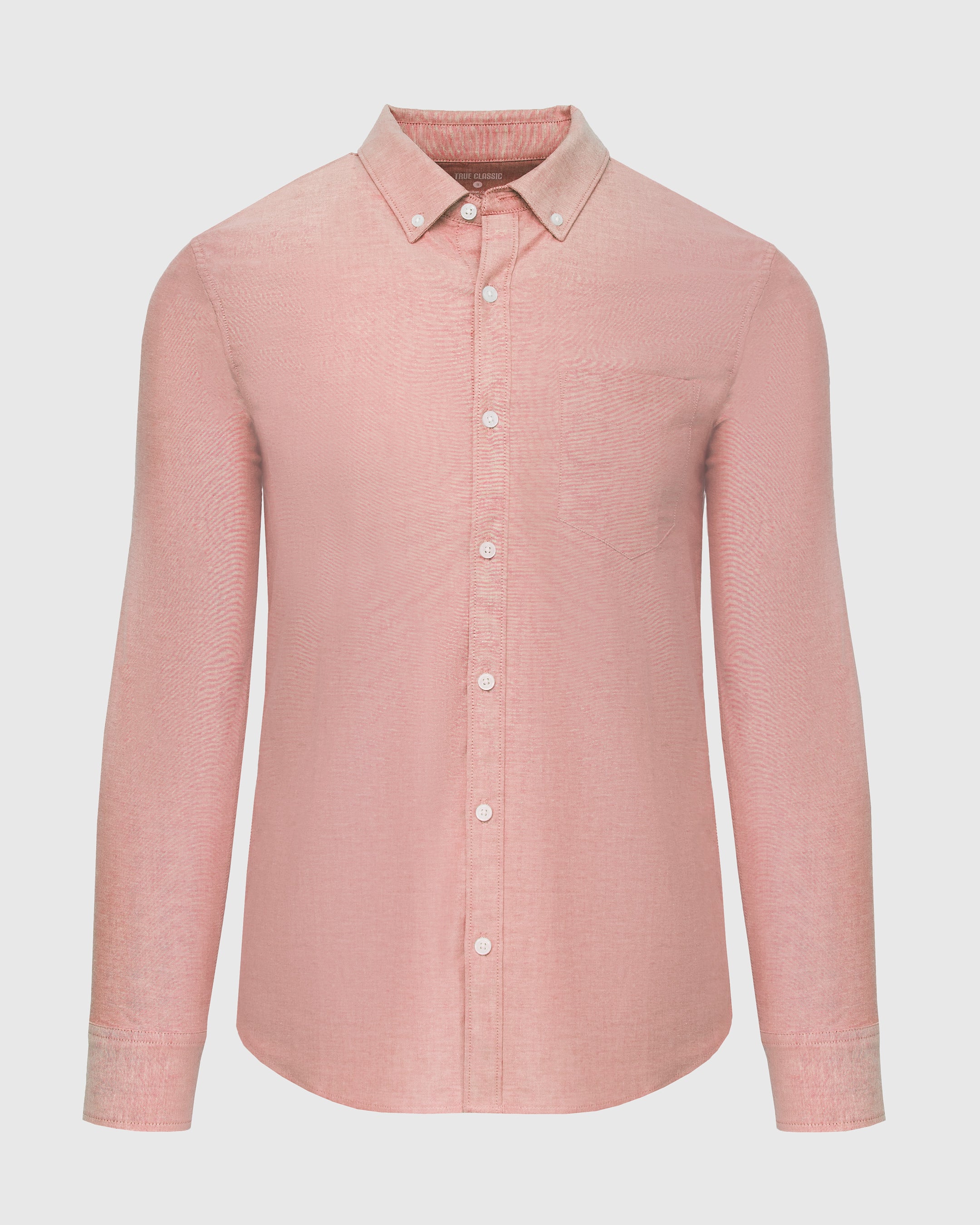 Peach Long Sleeve Oxford Shirt - Image 2