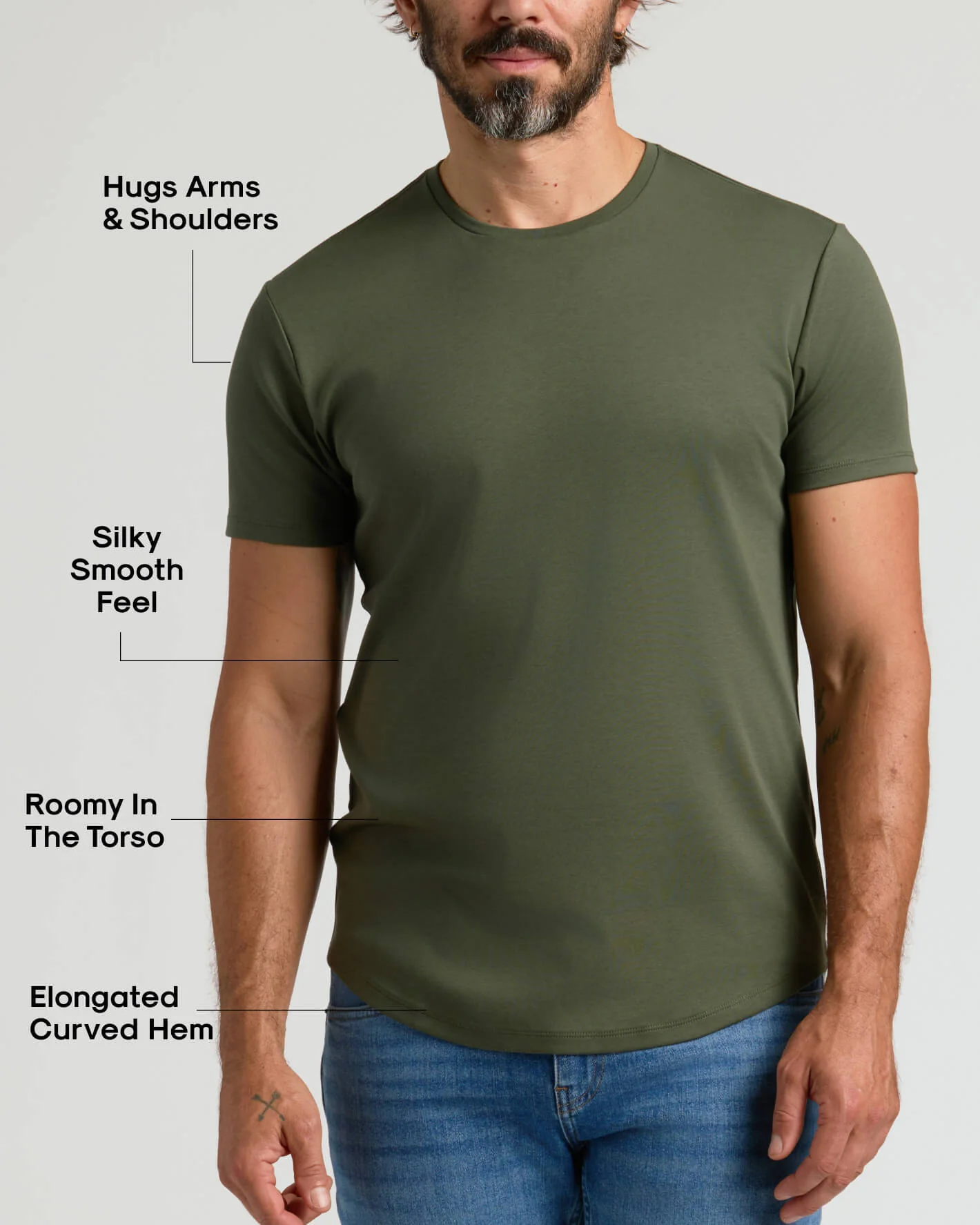 Pima Cotton Blend Curved Hem Crew 2-Pack - Image 3