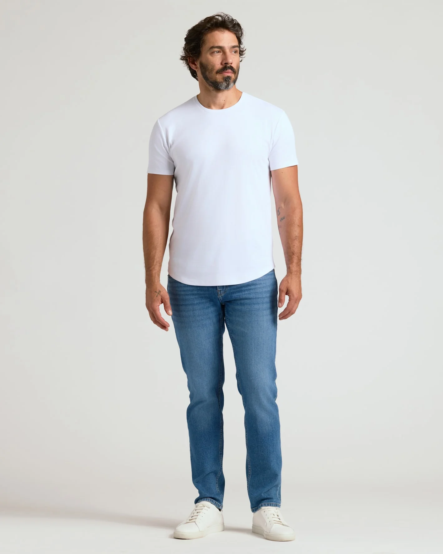 Pima Cotton Blend Curved Hem Crew 2-Pack - Image 7