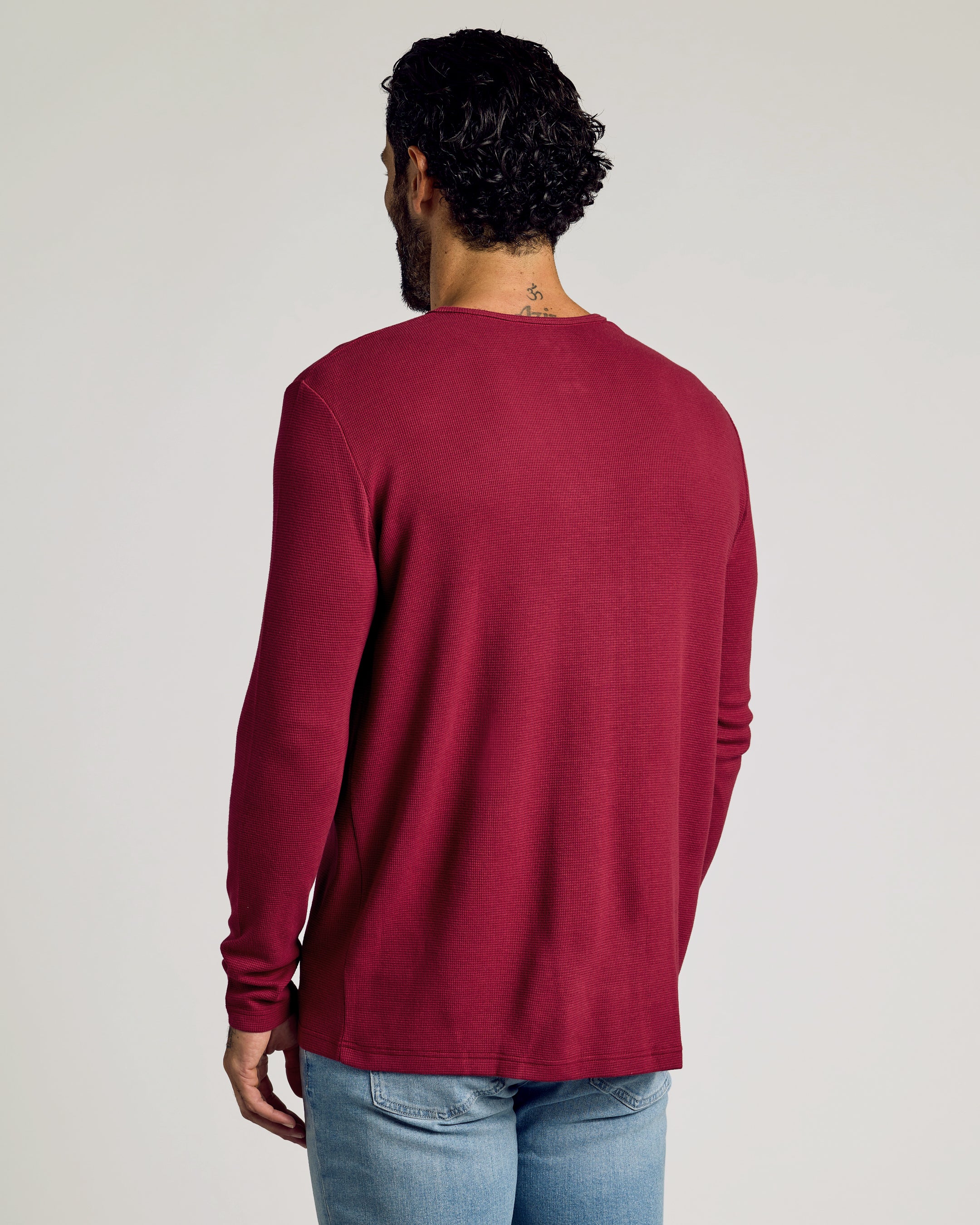 Pinot Waffle Long Sleeve Henley - Image 3