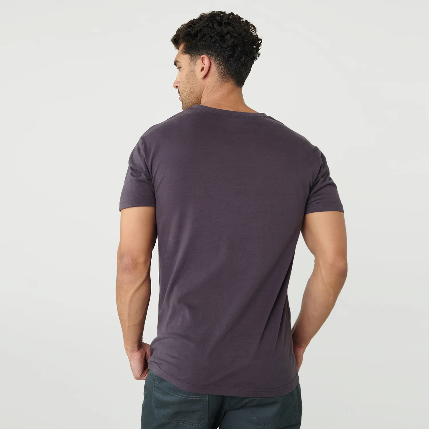 Dark Purple V-Neck Tee - Image 3