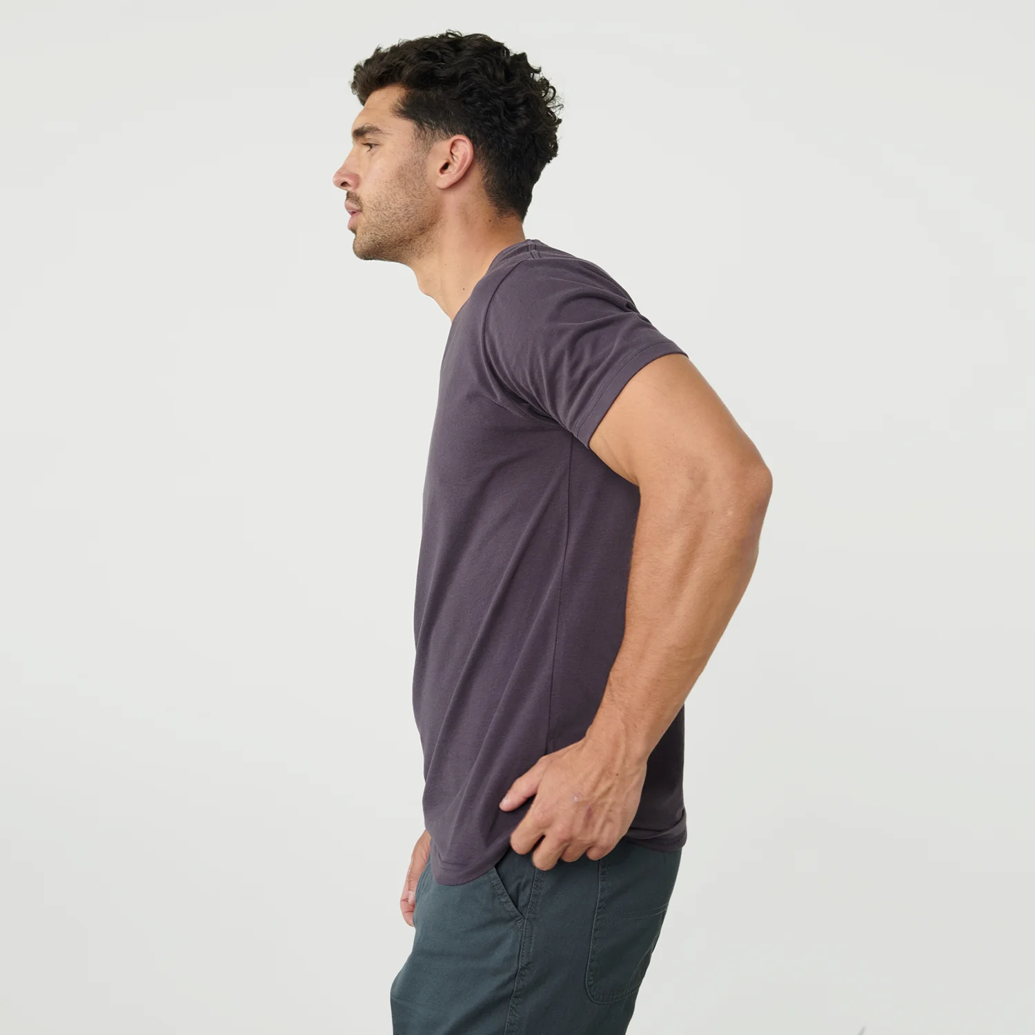 Dark Purple V-Neck Tee - Image 4