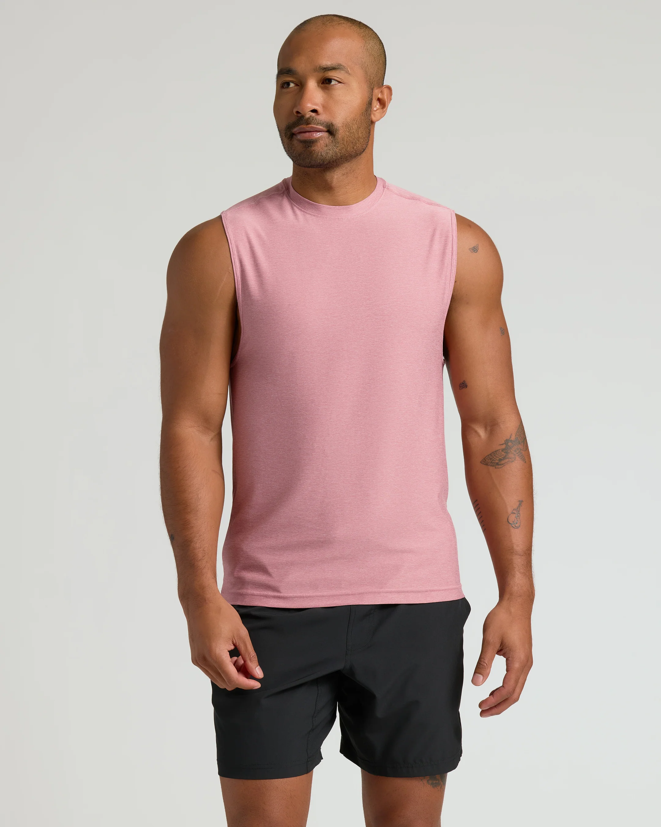 Quartz Rose Sleeveless Active Muscle Tee