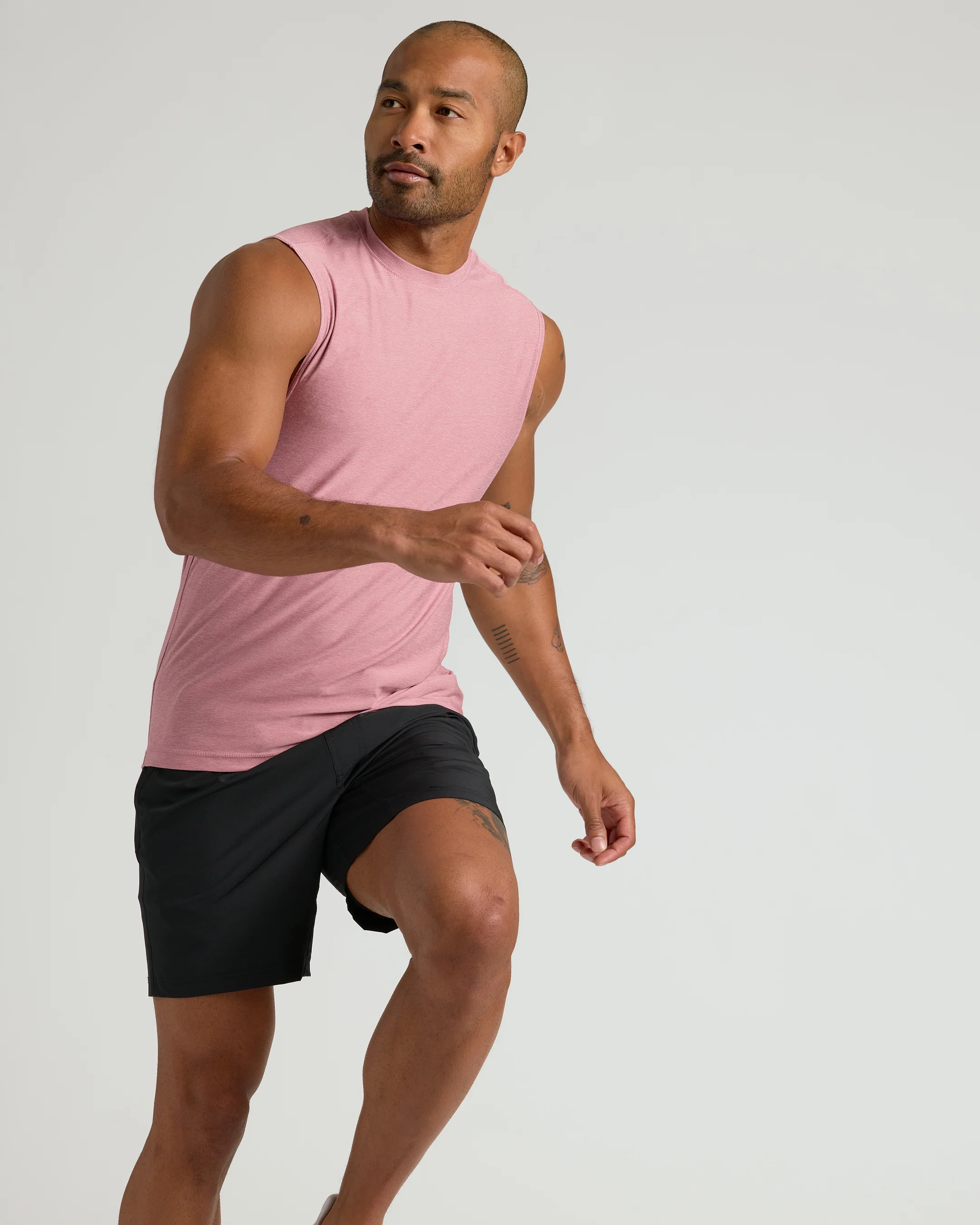 Quartz Rose Sleeveless Active Muscle Tee - Image 4