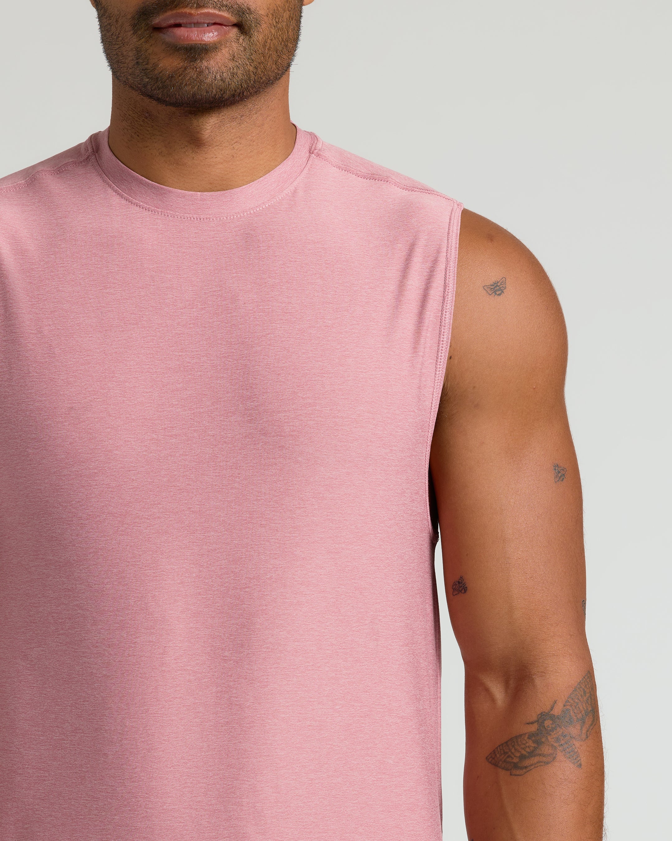 Quartz Rose Sleeveless Active Muscle Tee - Image 7