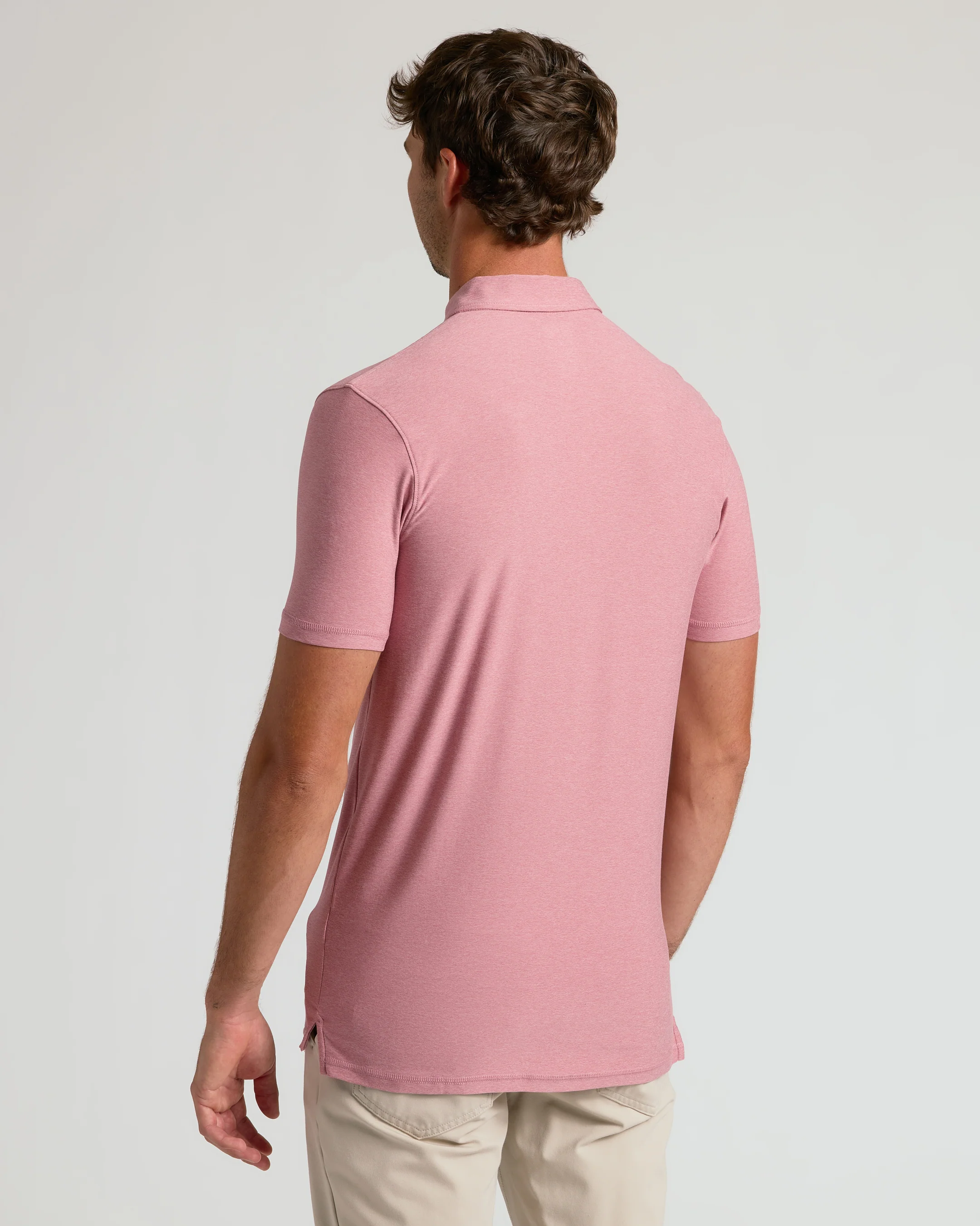 Quartz Rose Short Sleeve Tall Active Polo - Image 3