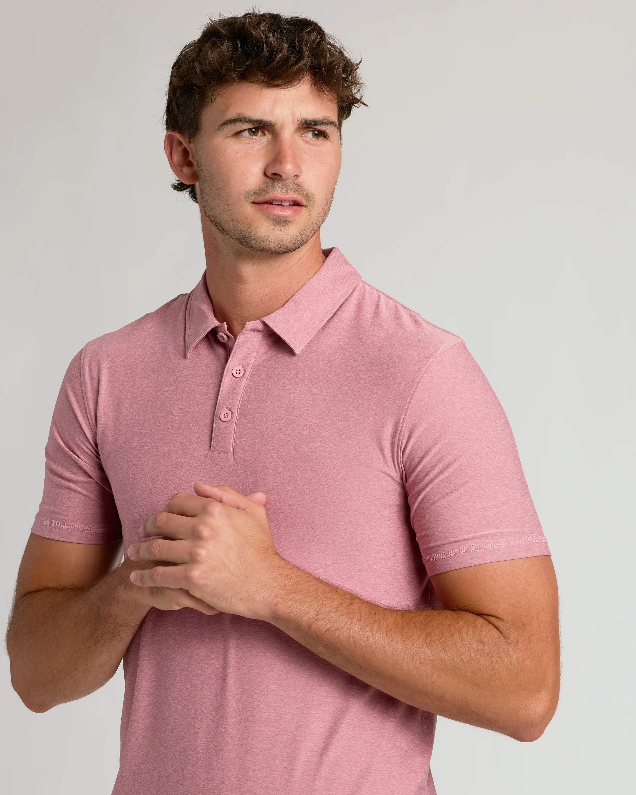 Quartz Rose Short Sleeve Tall Active Polo - Image 5