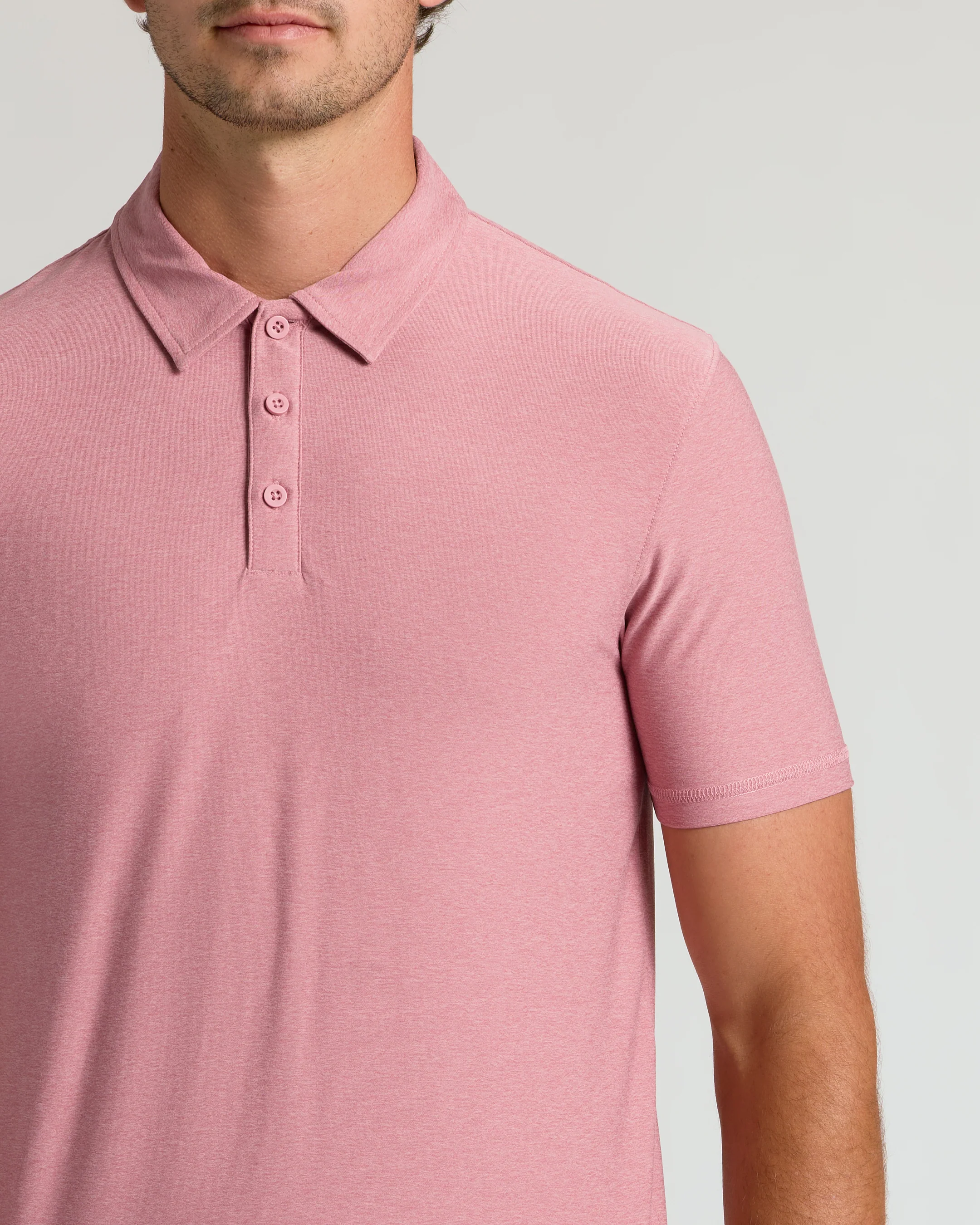 Quartz Rose Short Sleeve Tall Active Polo - Image 7