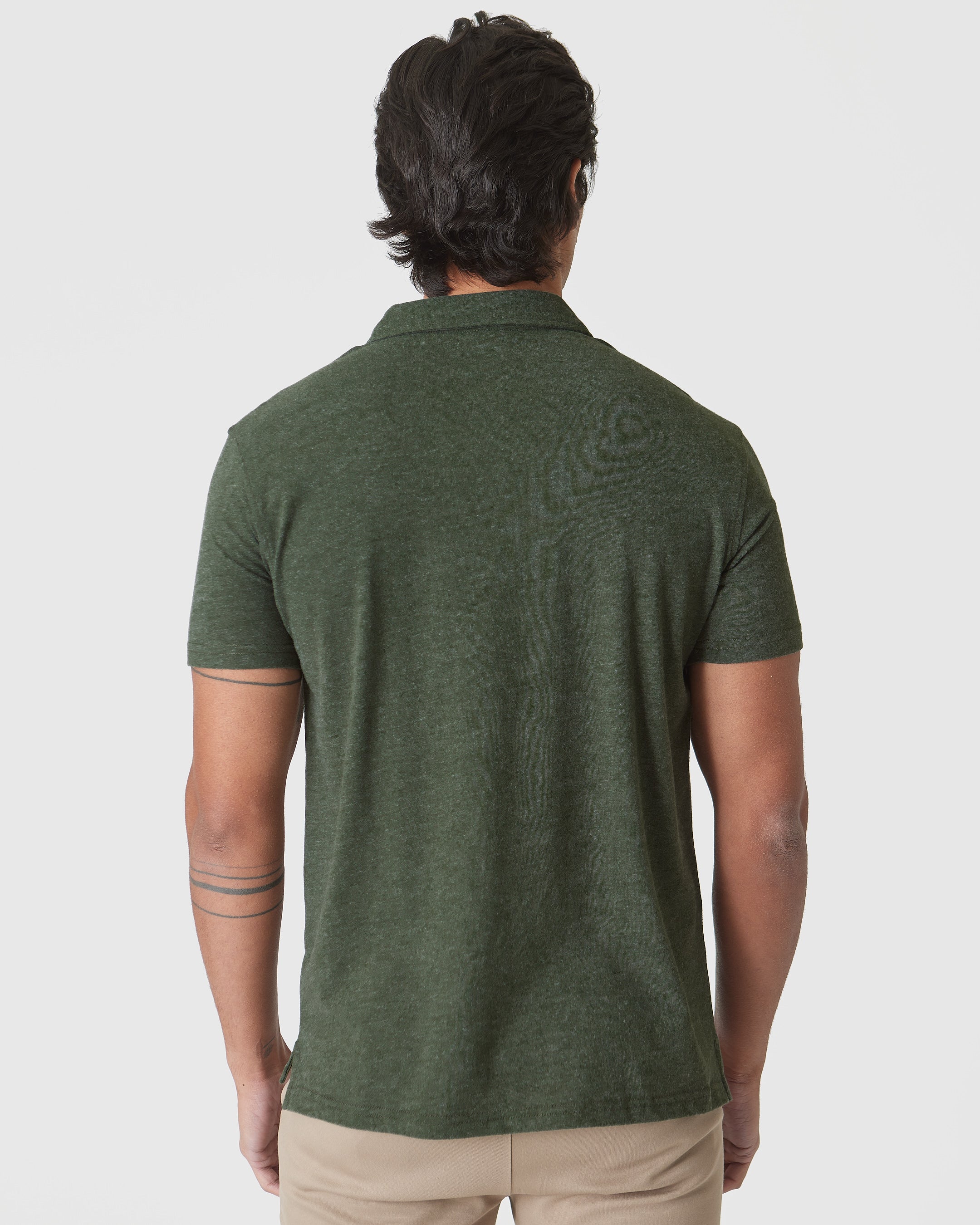 Racing Green Heather Polo - Image 3