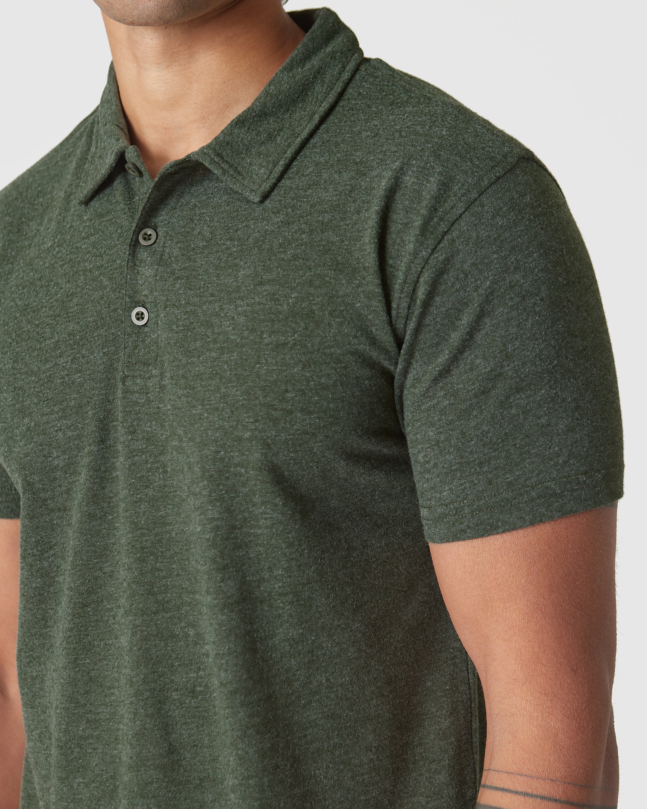 Racing Green Heather Polo - Image 5