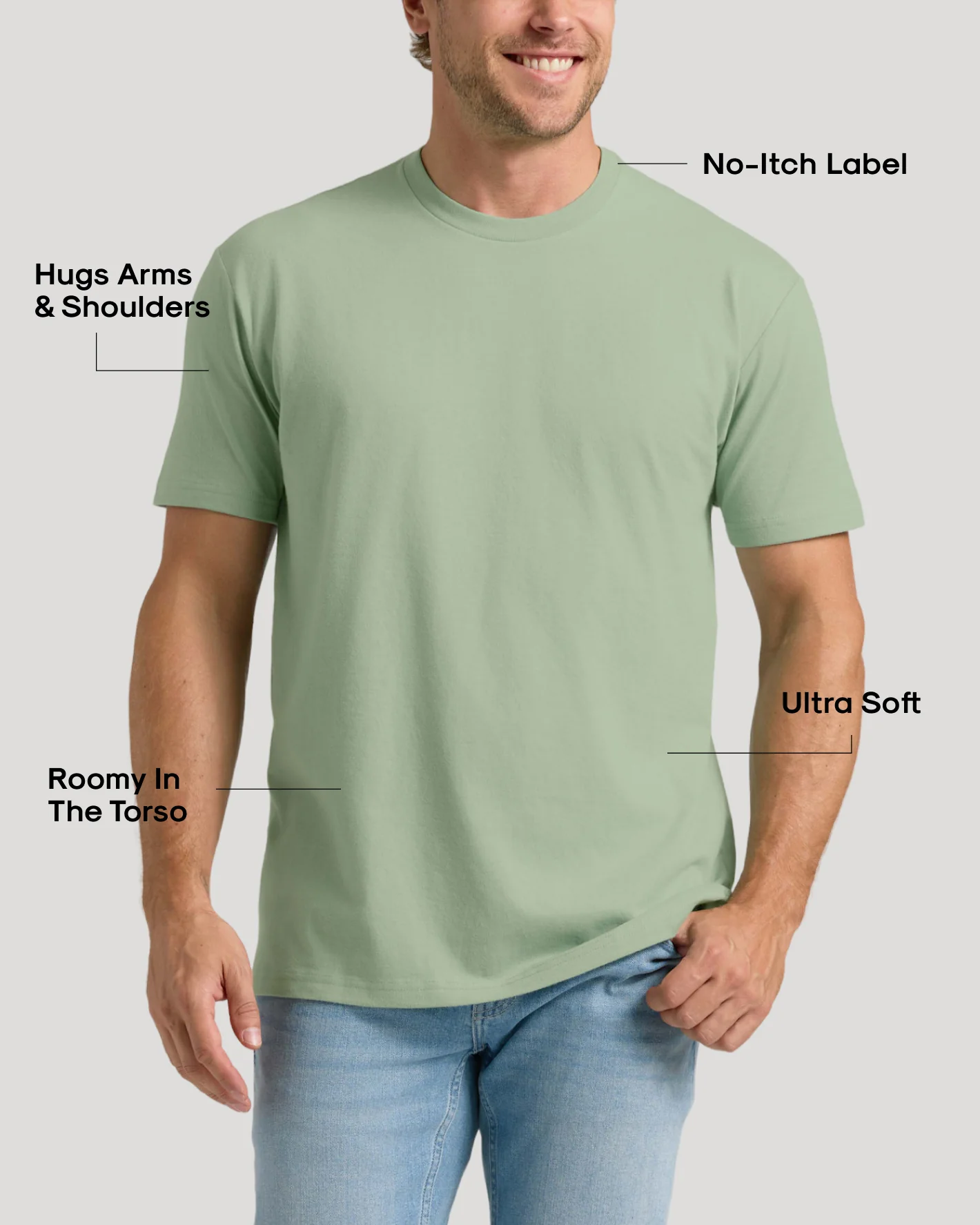 Sage Green Classic Crew Neck - Image 4