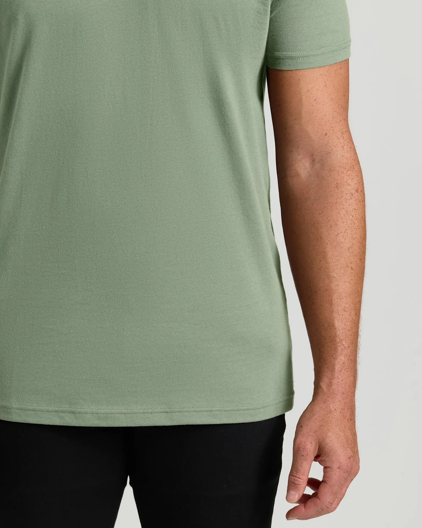 Sage Green Tall Short Sleeve V-Neck - Image 7