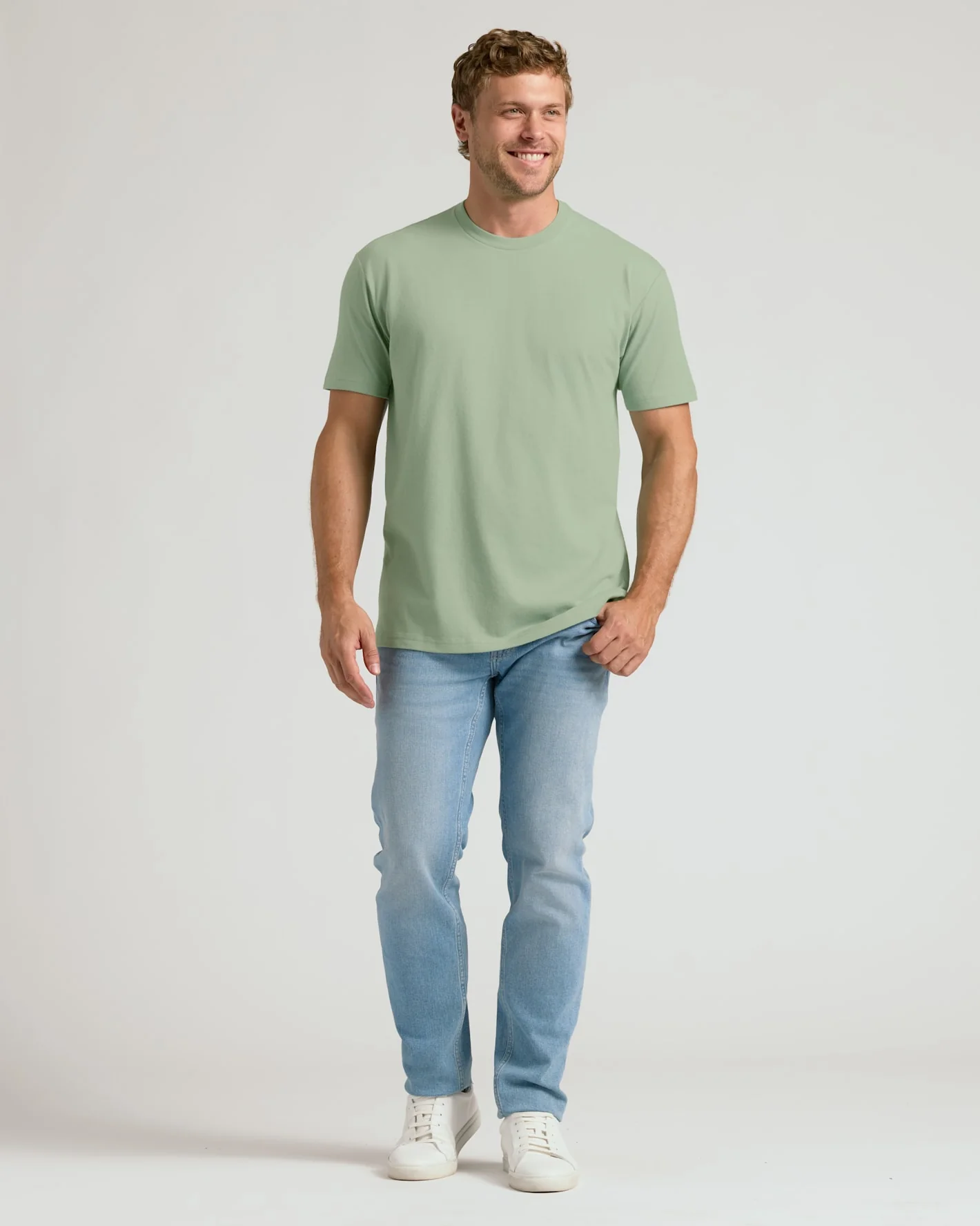 Sage Green Classic Crew Neck - Image 3