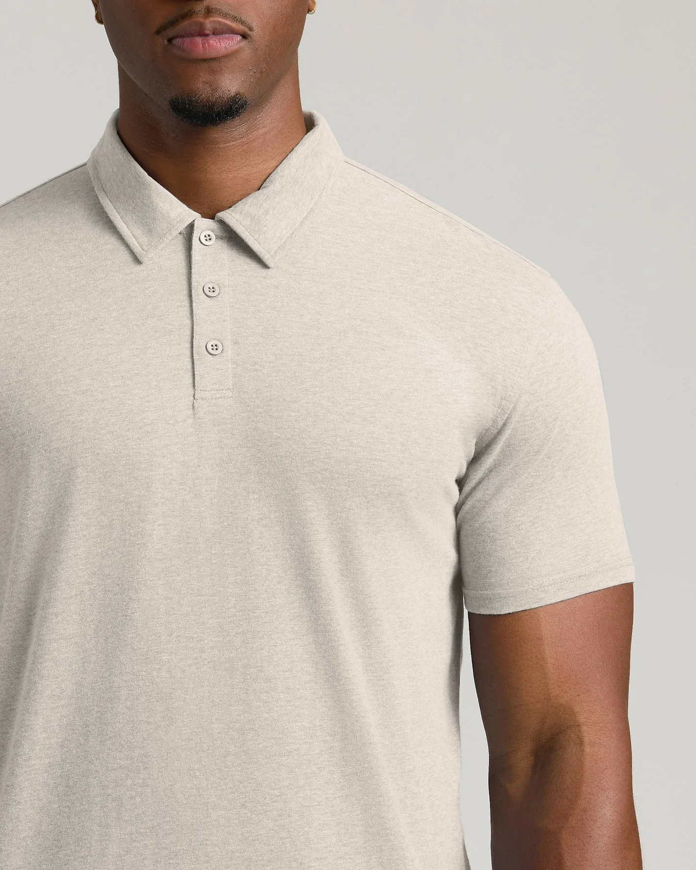 Oatmeal Short Sleeve Tall Polo - Image 5