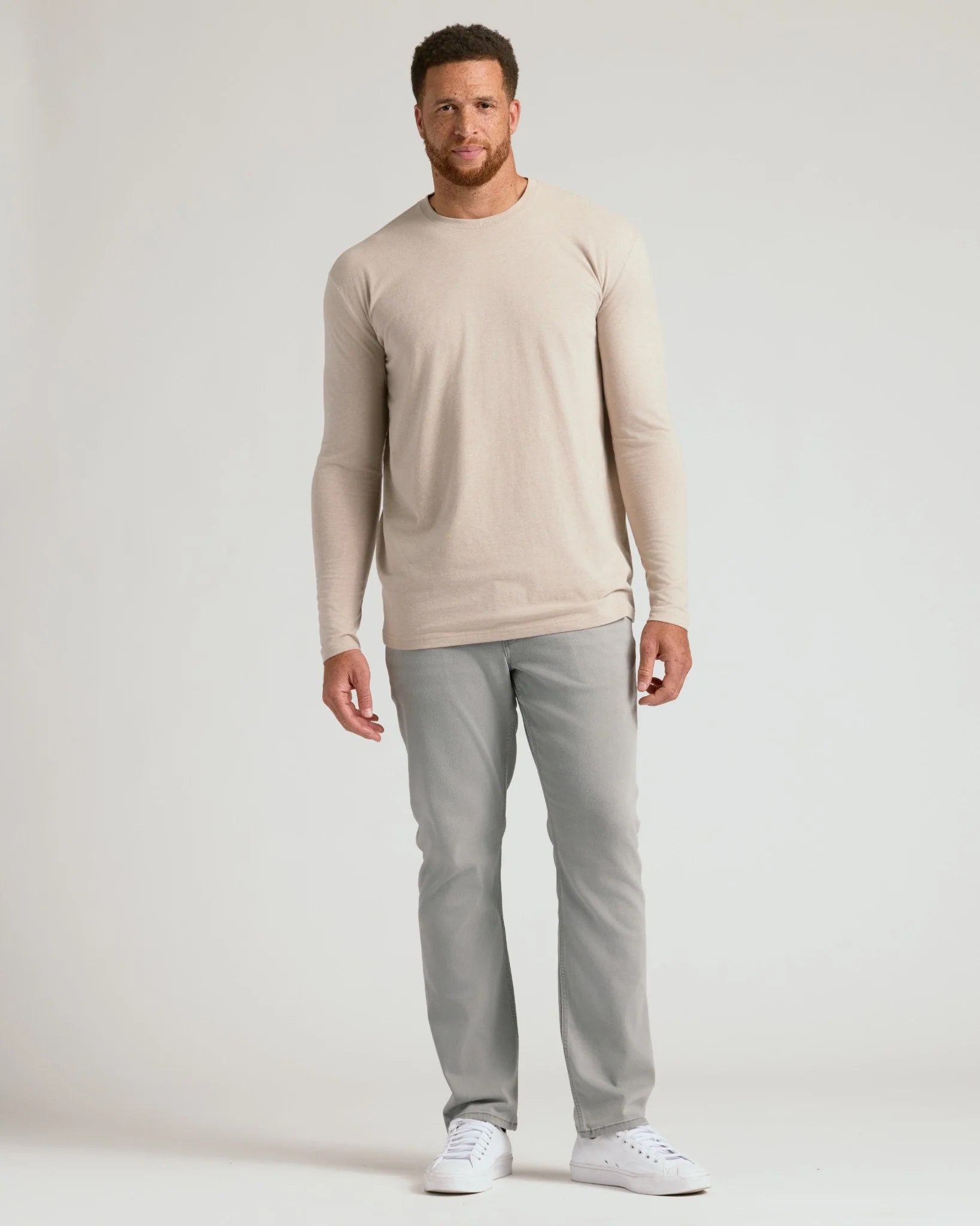 Heather Truffle Tall Long Sleeve T Shirt - Image 7