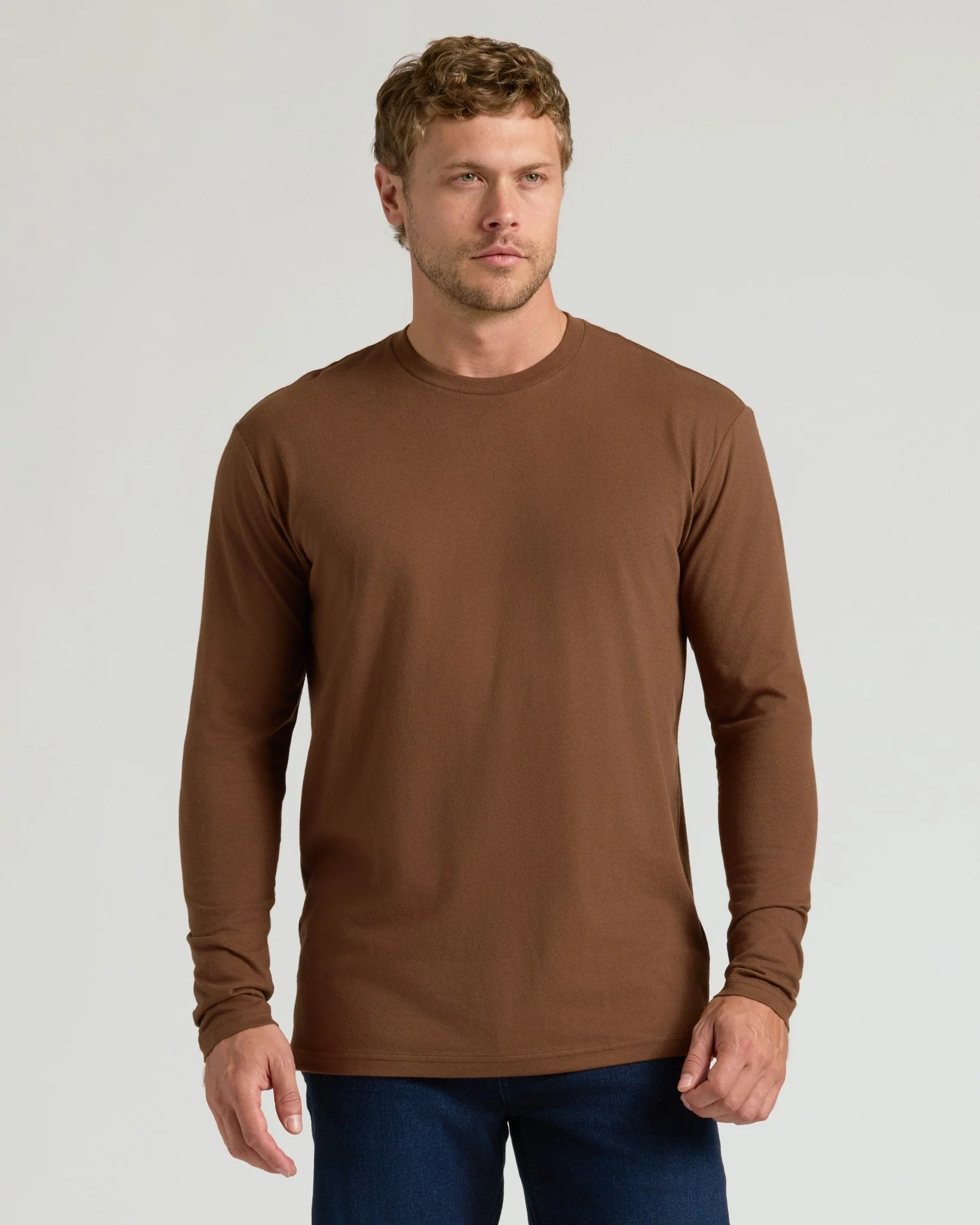 Sepiawood Classic Long Sleeve Crew Neck