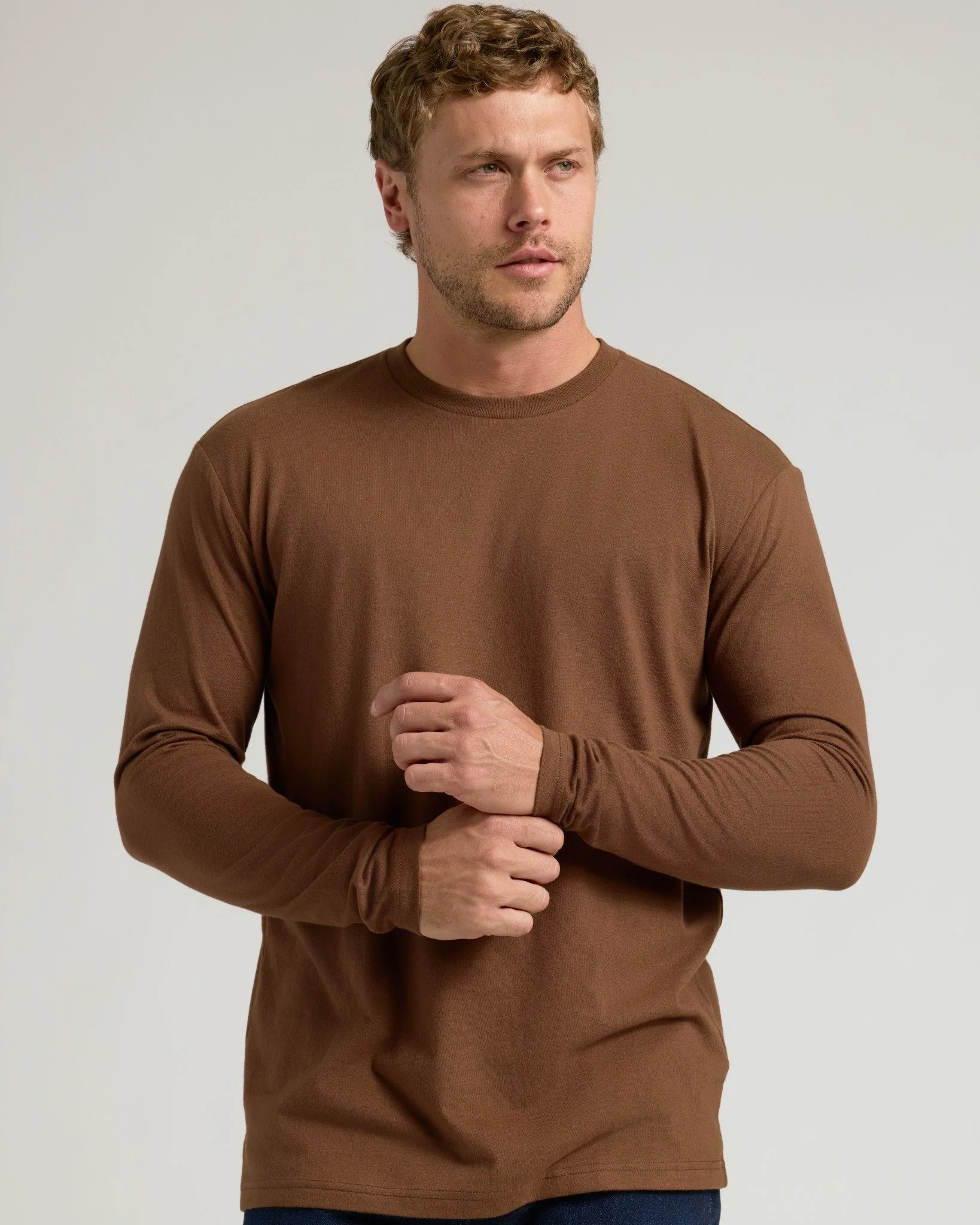 Sepiawood Classic Long Sleeve Crew Neck - Image 4
