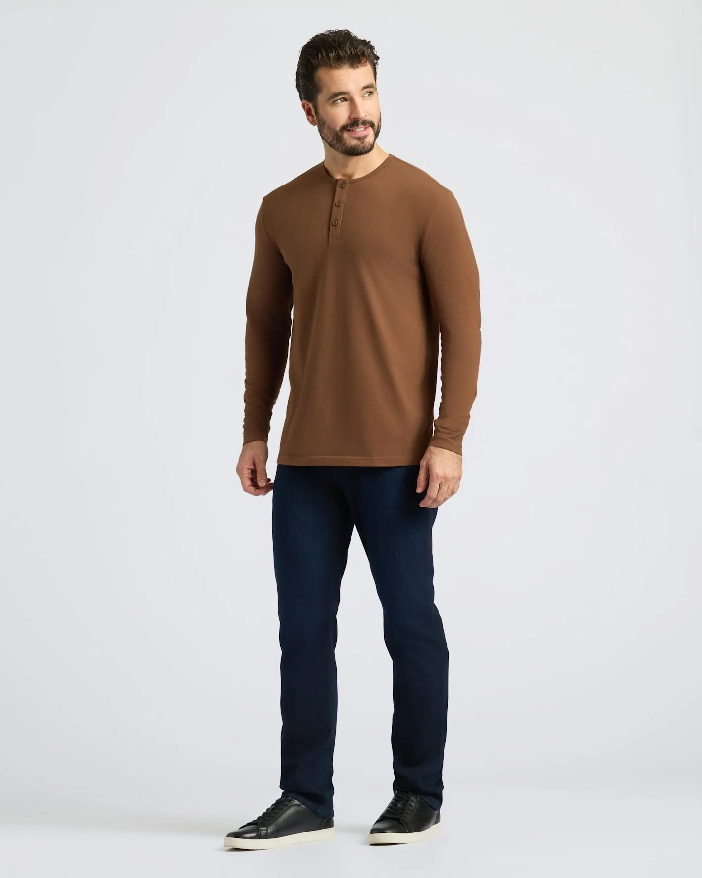 Sepiawood Classic Long Sleeve Henley - Image 3