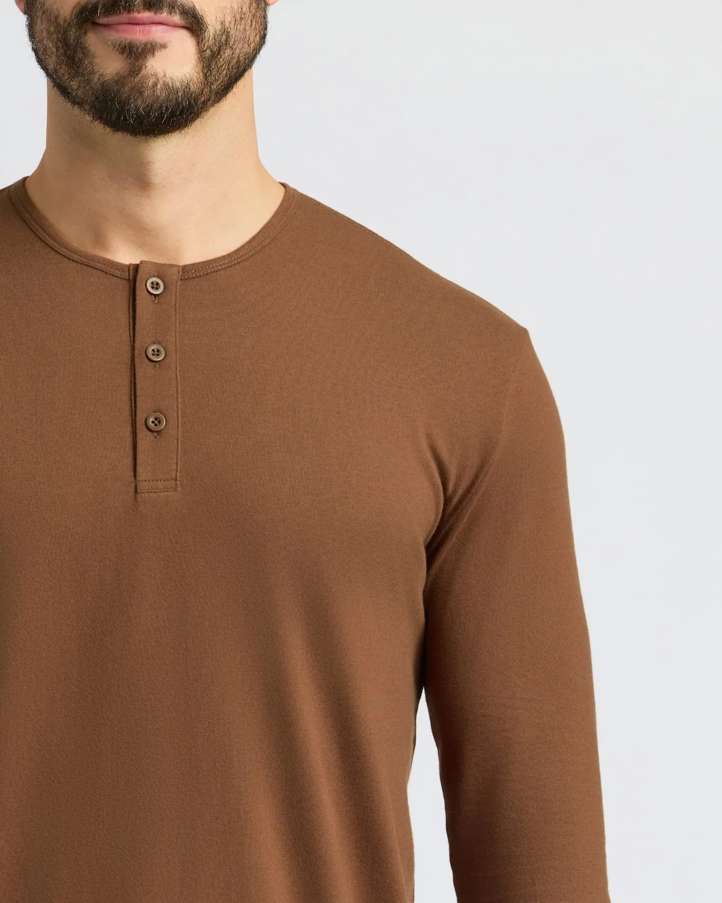 Sepiawood Classic Long Sleeve Henley - Image 6