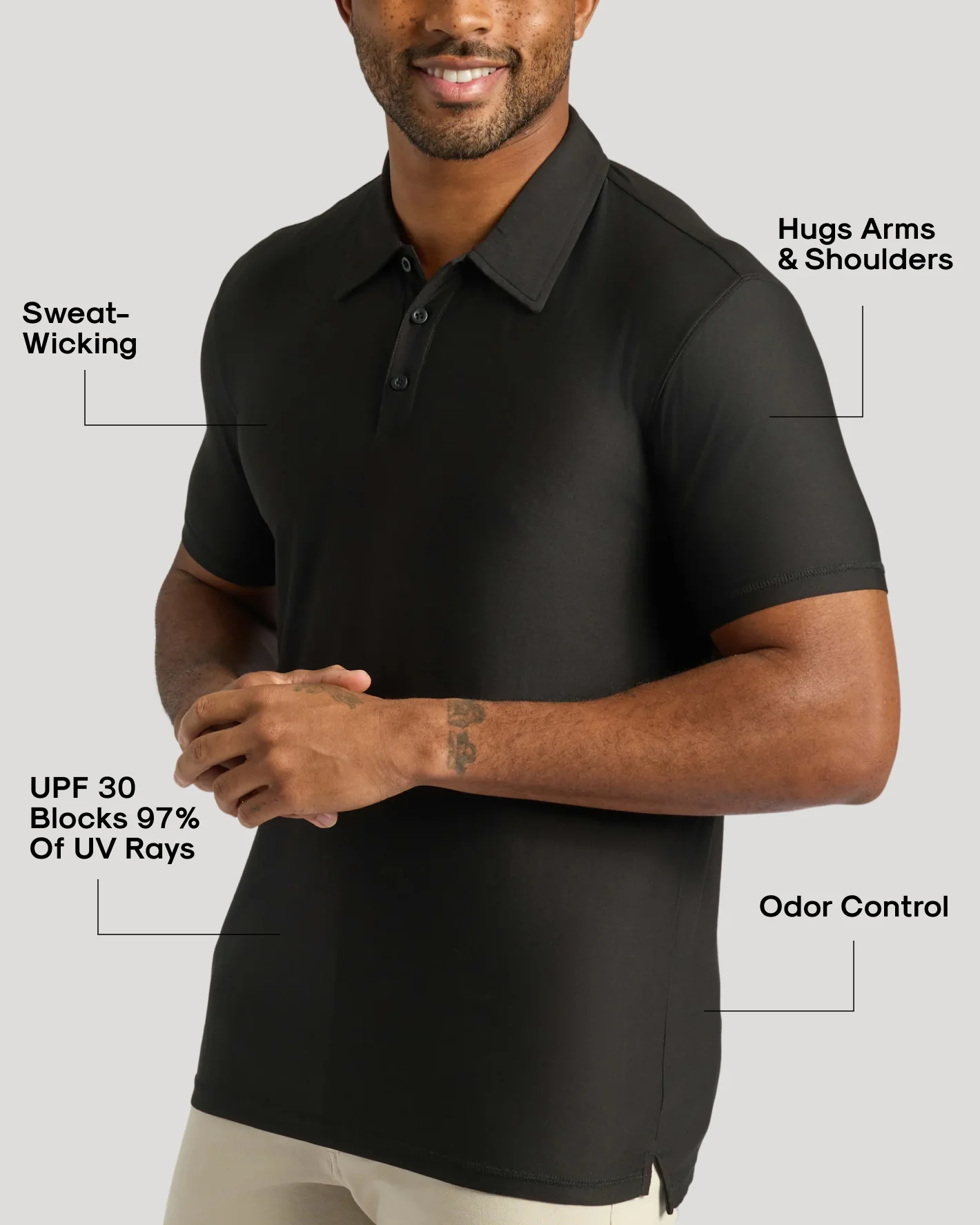 Black Active Polo 6-Pack - Image 3