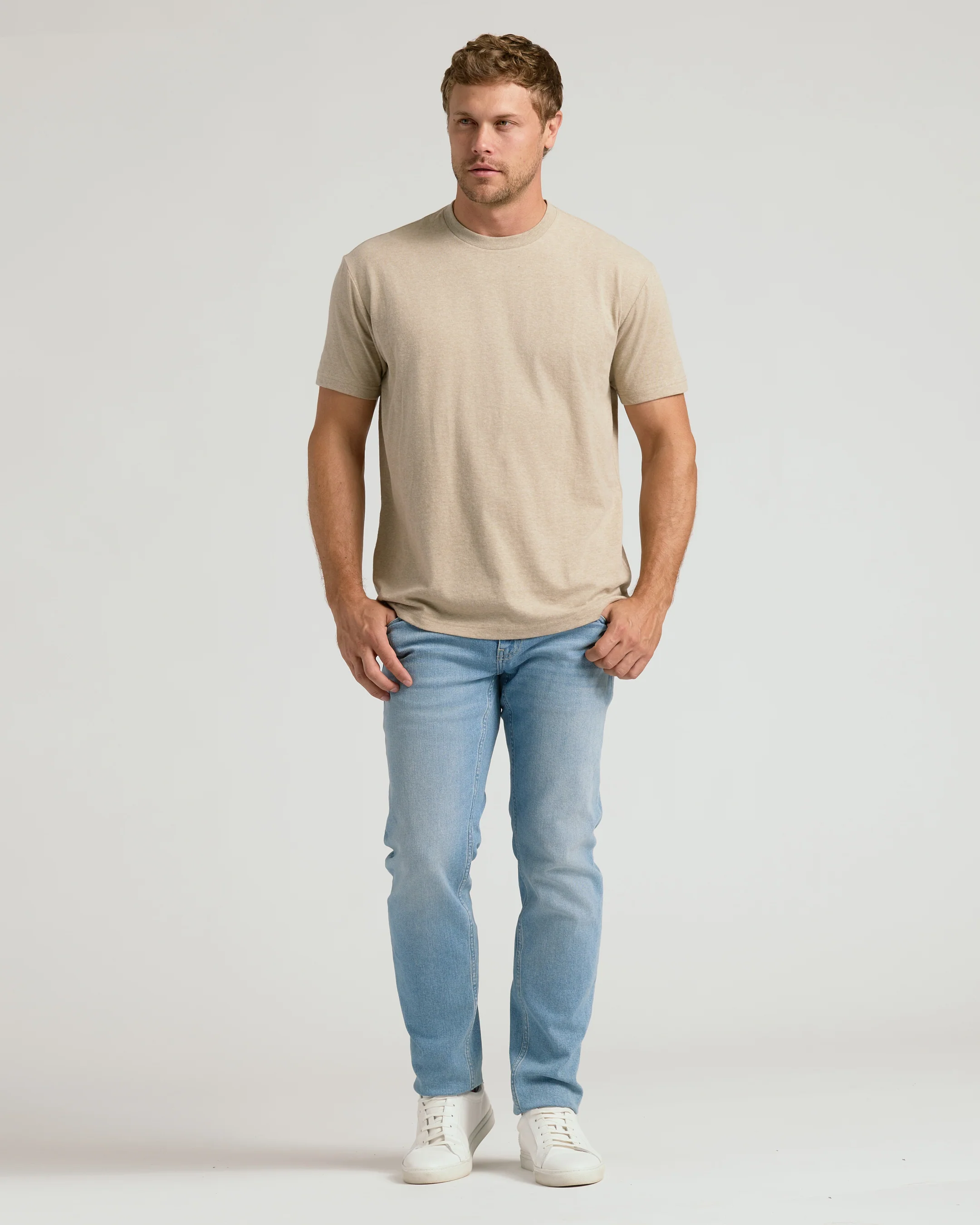 Heather Fennel Classic Crew Neck - Image 3