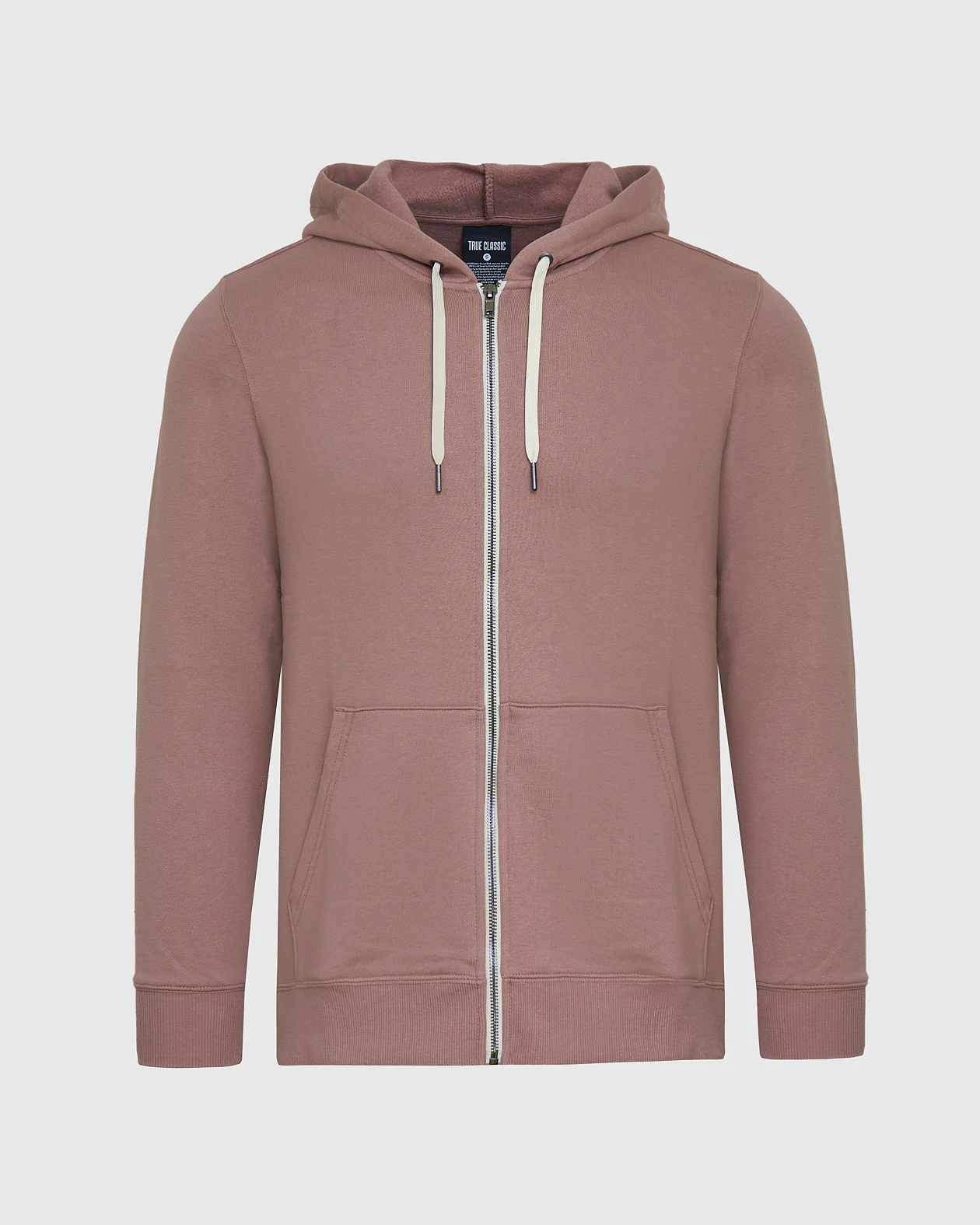 Slate Mauve Fleece French Terry Zip Hoodie - Image 2