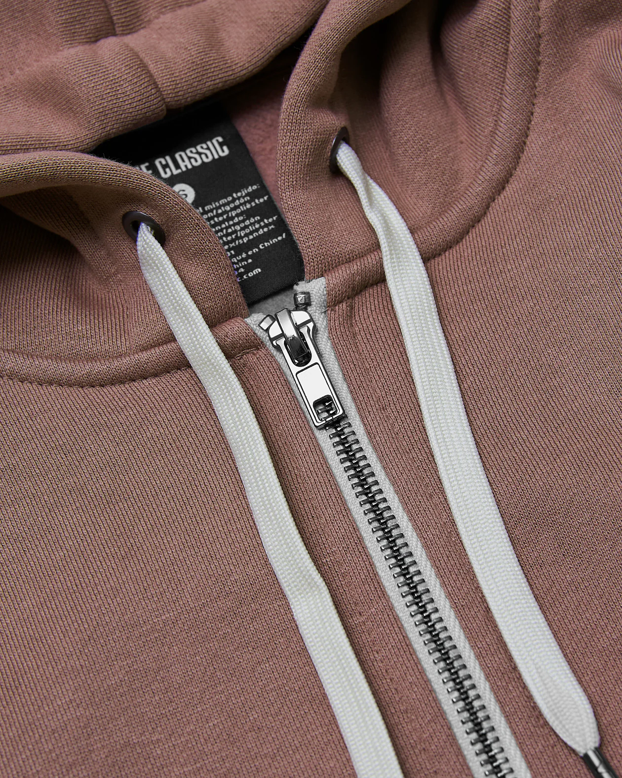 Slate Mauve Fleece French Terry Zip Hoodie - Image 6