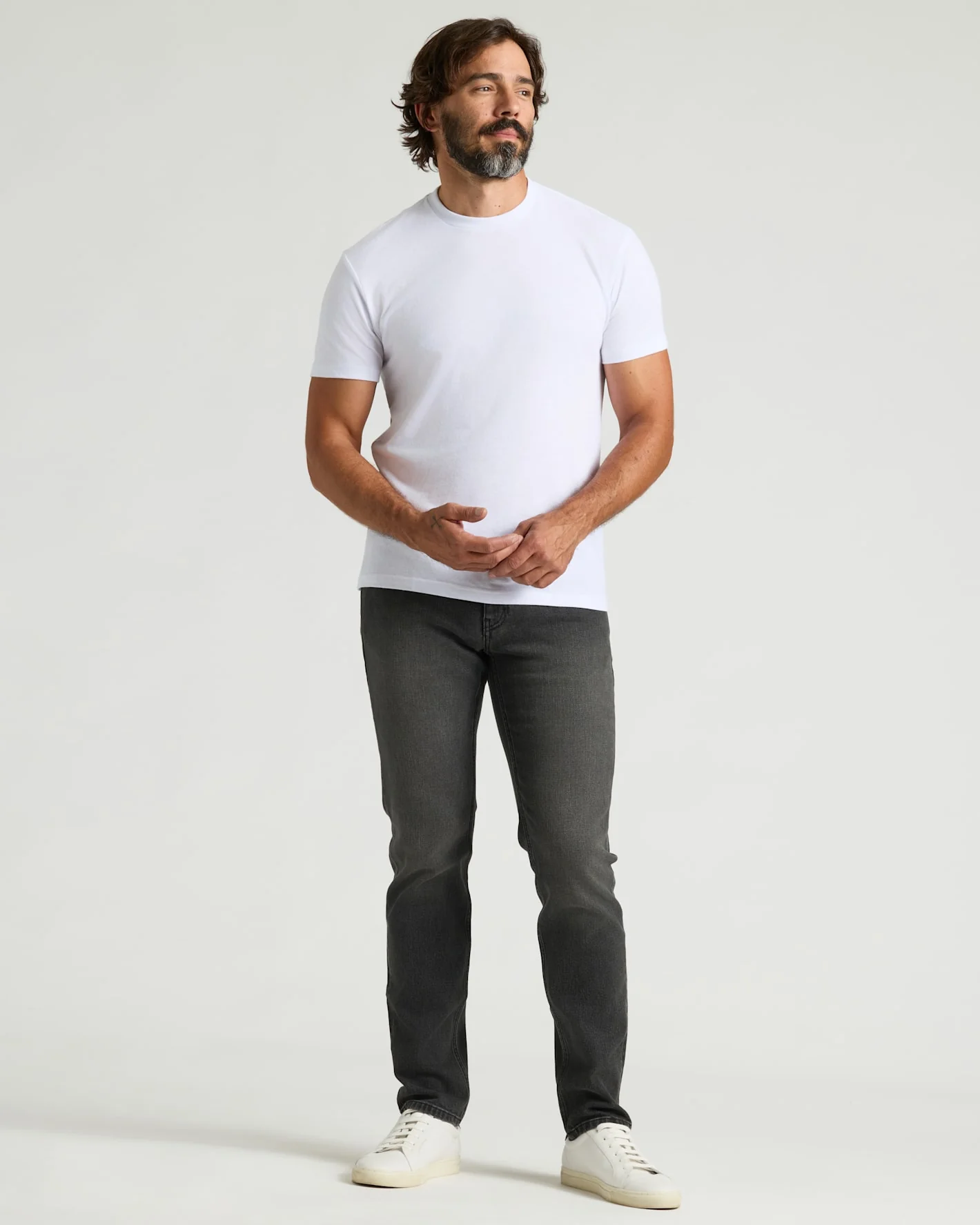 Gray Wash Slim Authentic Denim Jeans - Image 5