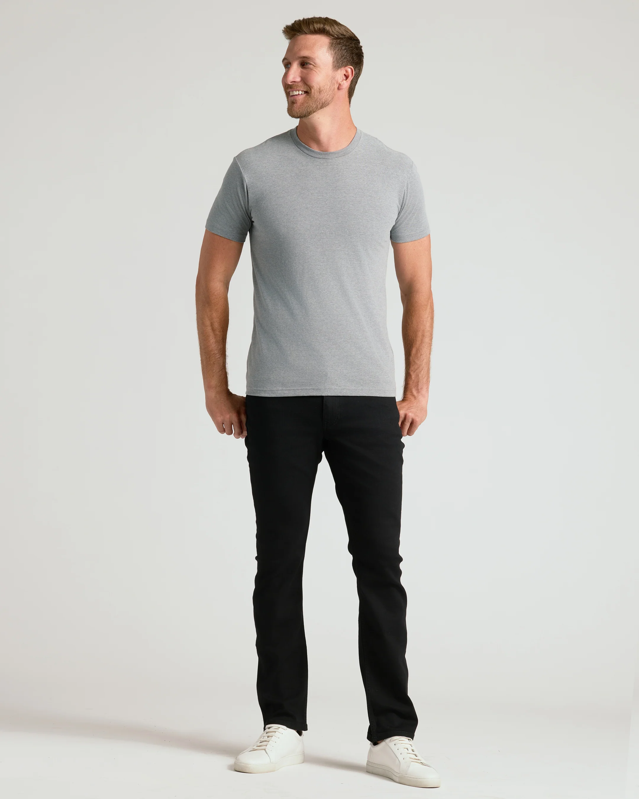 Heather Gray Classic Crew Neck - Image 5