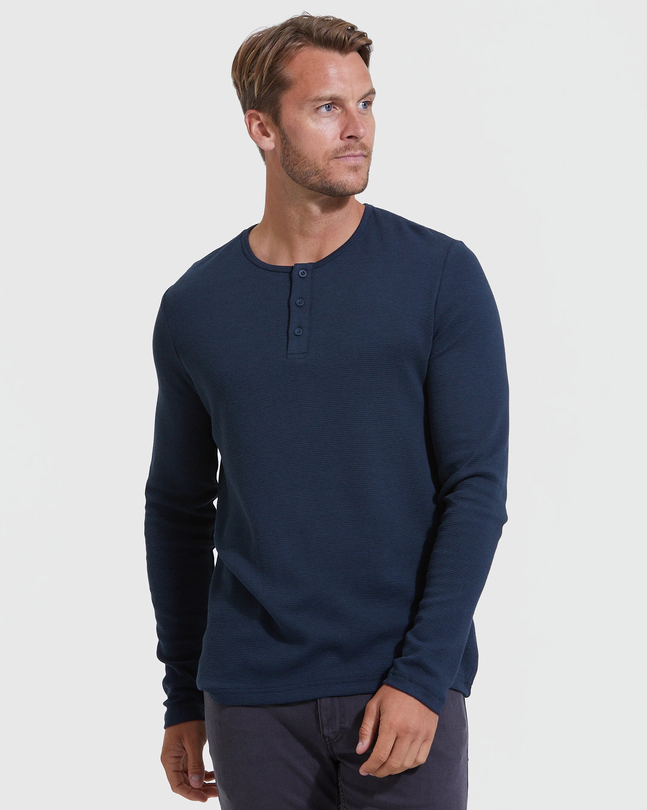 The Standard Waffle Long Sleeve Henley 3-Pack - Image 3